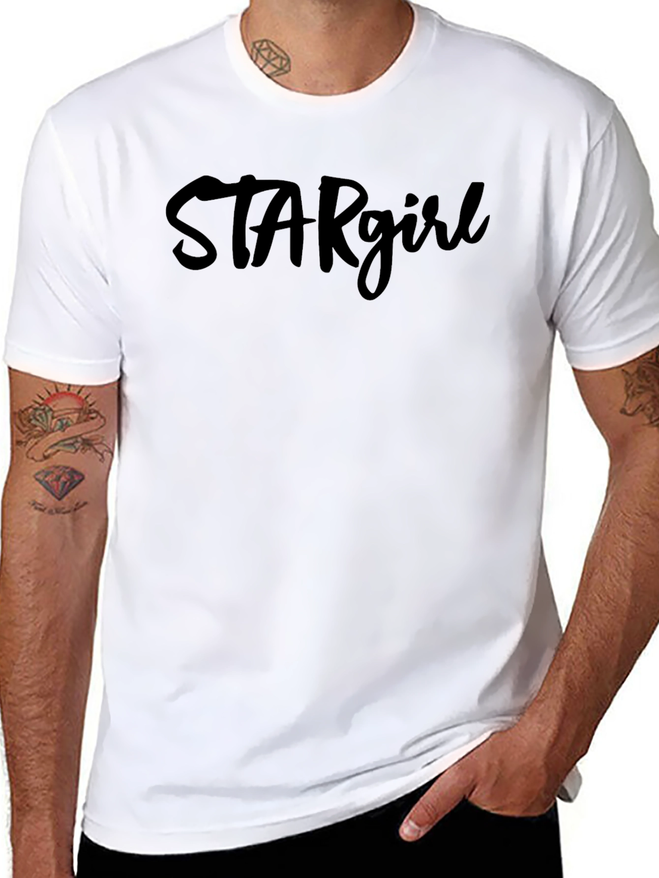 STARgirl Black Graphic Tee Casual Fashion