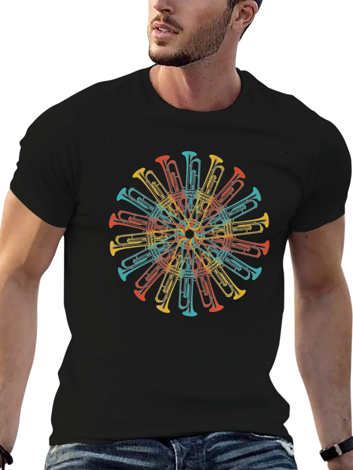 Retro Trumpet Mandala T-Shirt