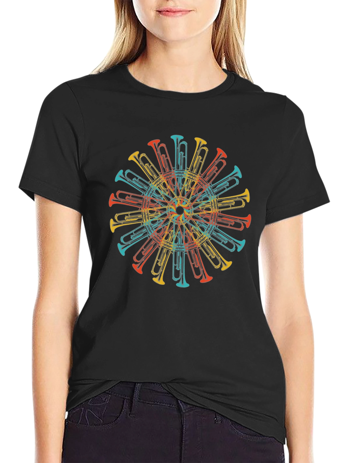 Retro Trumpet Mandala T-Shirt