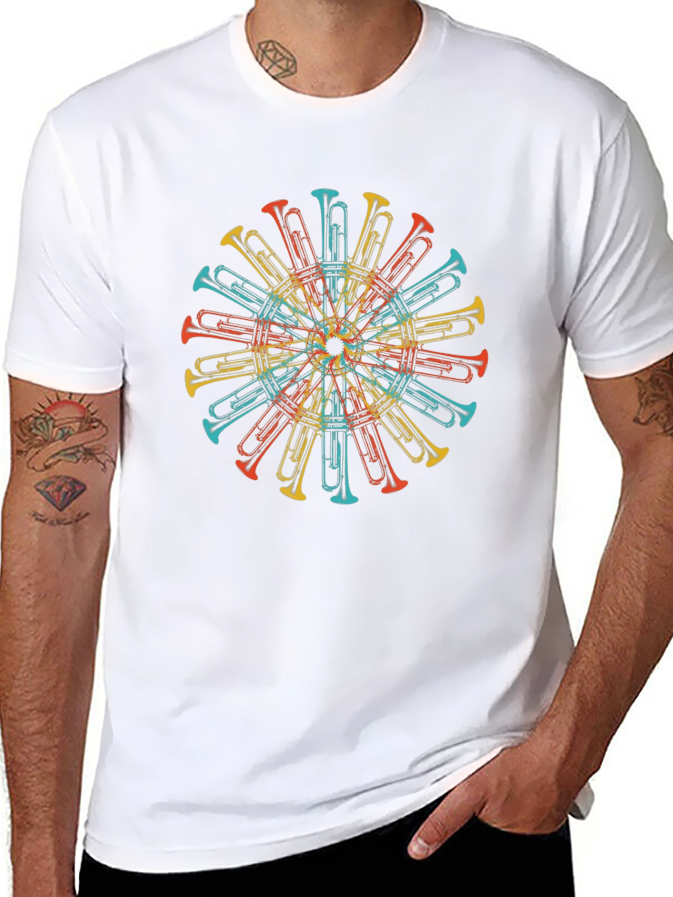 Retro Trumpet Mandala T-Shirt