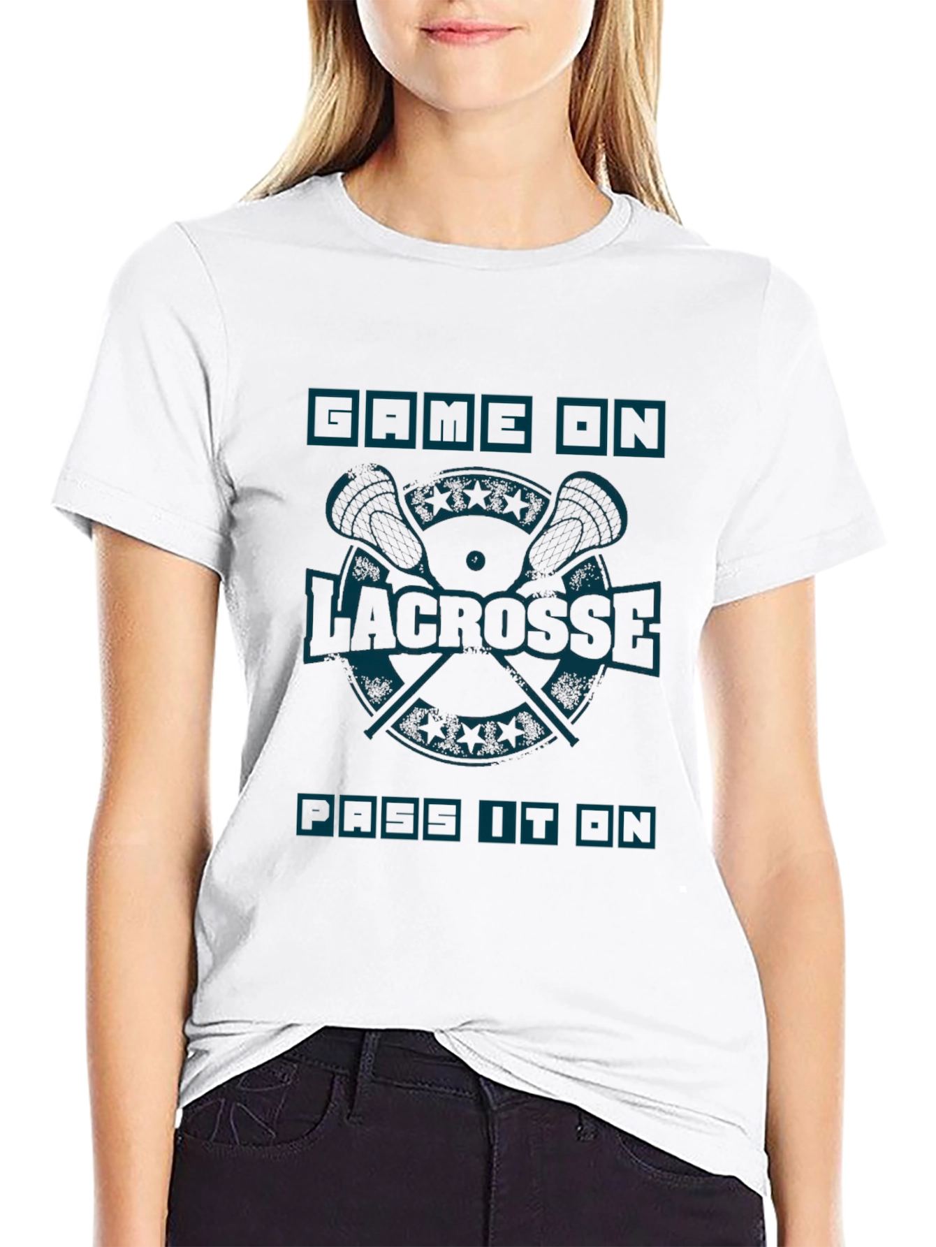 Lacrosse Game On T-Shirt - Sportswear Tee