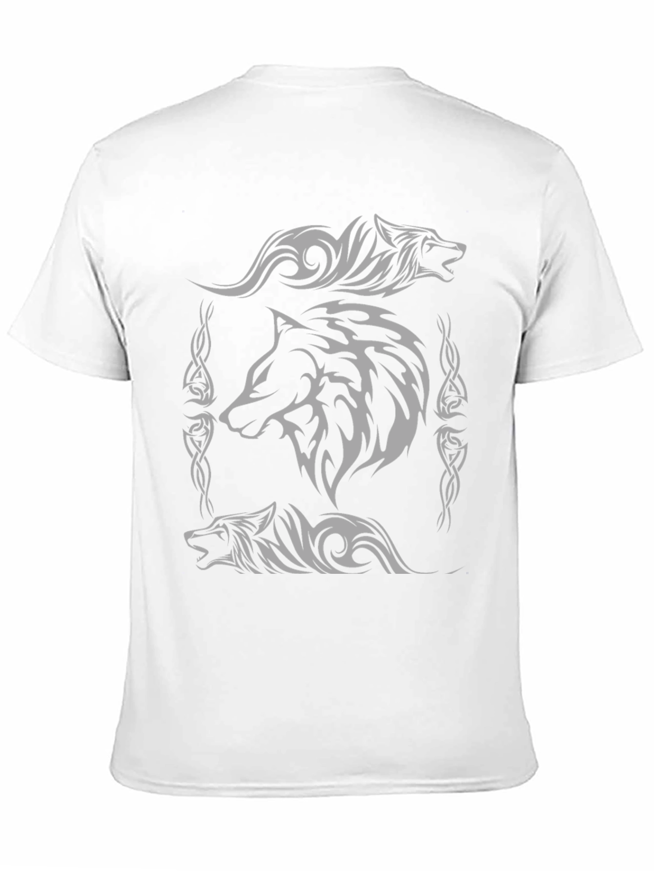 Wolf Pack Graphic Print Black T-Shirt