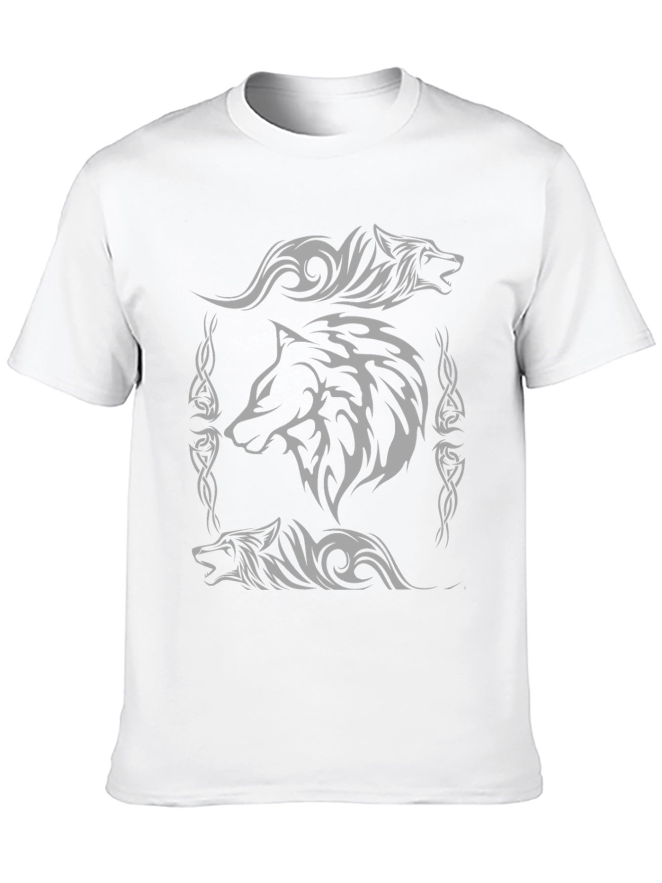 Wolf Pack Graphic Print Black T-Shirt