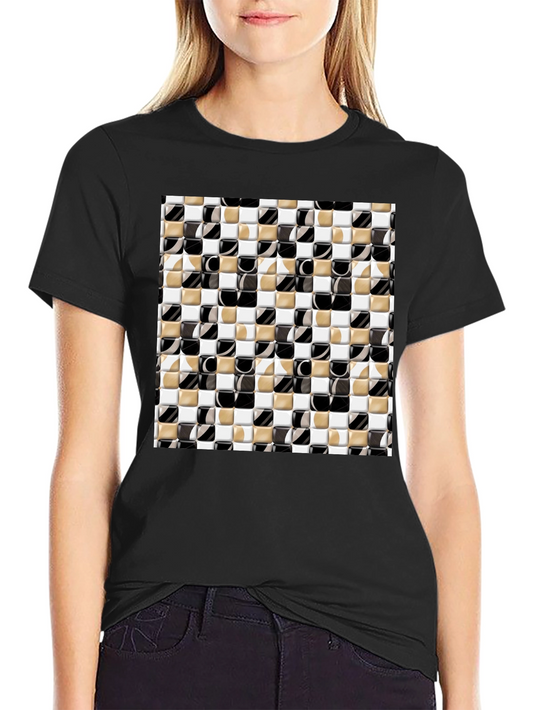 Geometric Tile Pattern T-Shirt