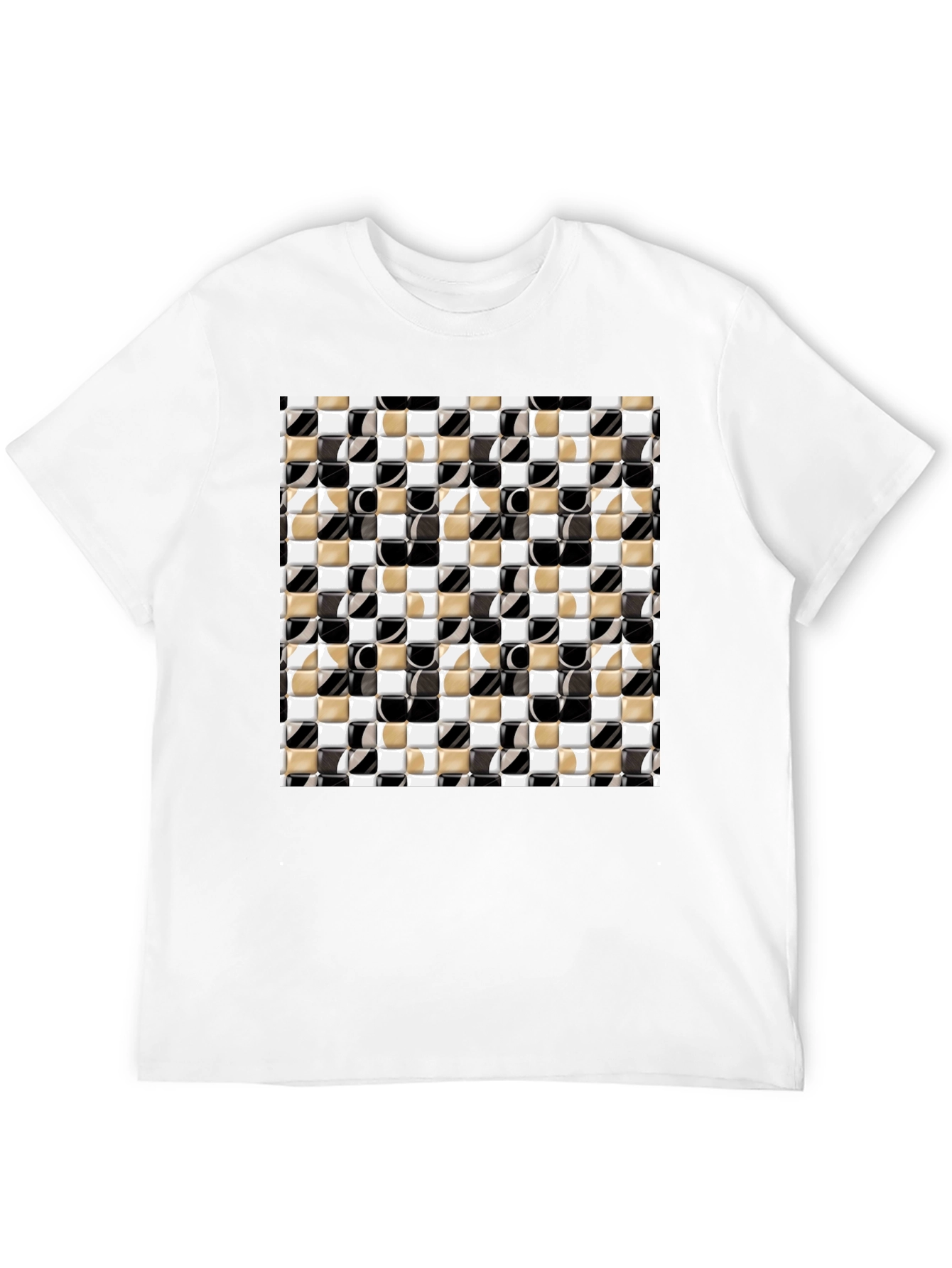 Geometric Tile Pattern T-Shirt