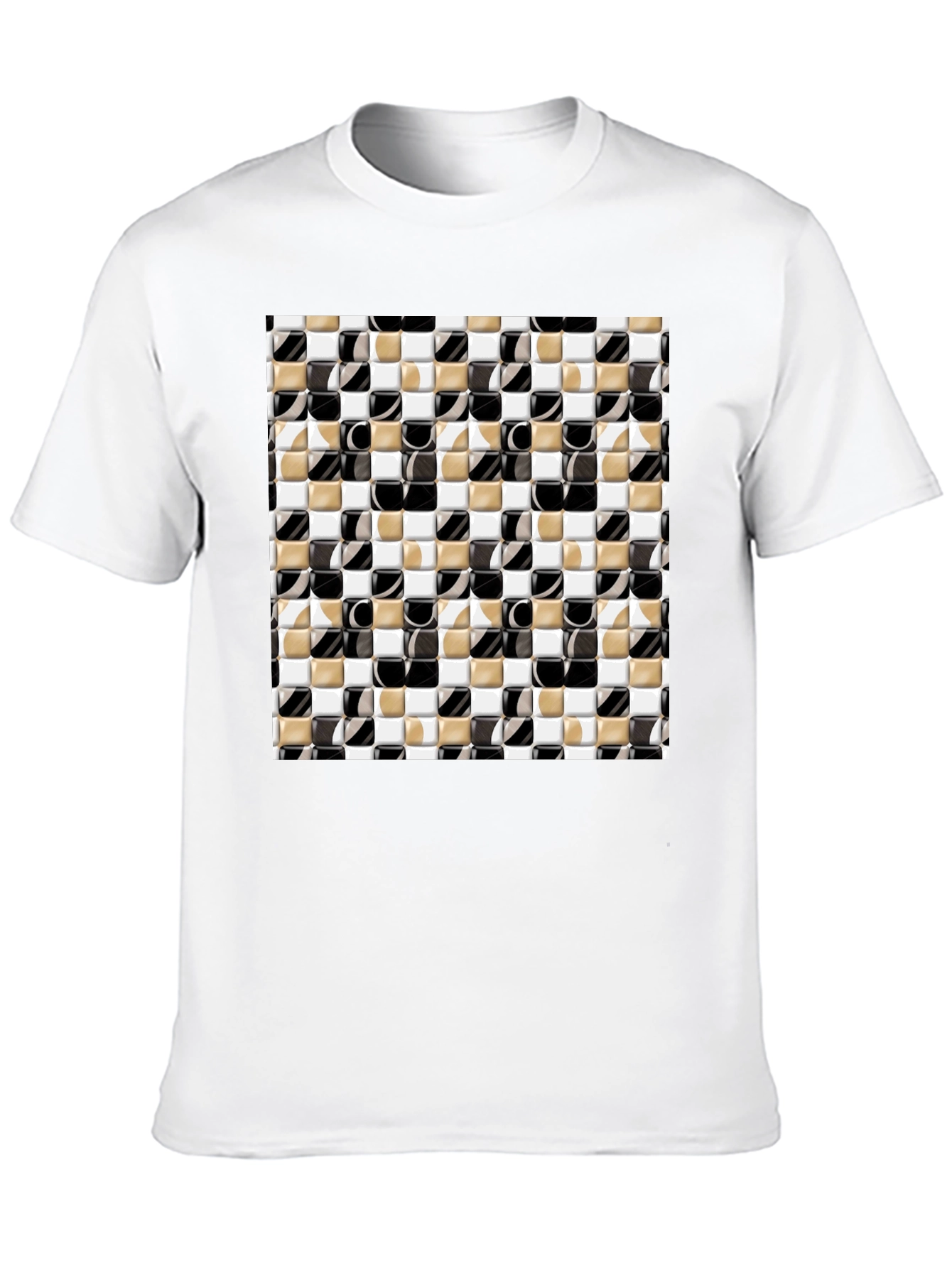 Geometric Tile Pattern T-Shirt