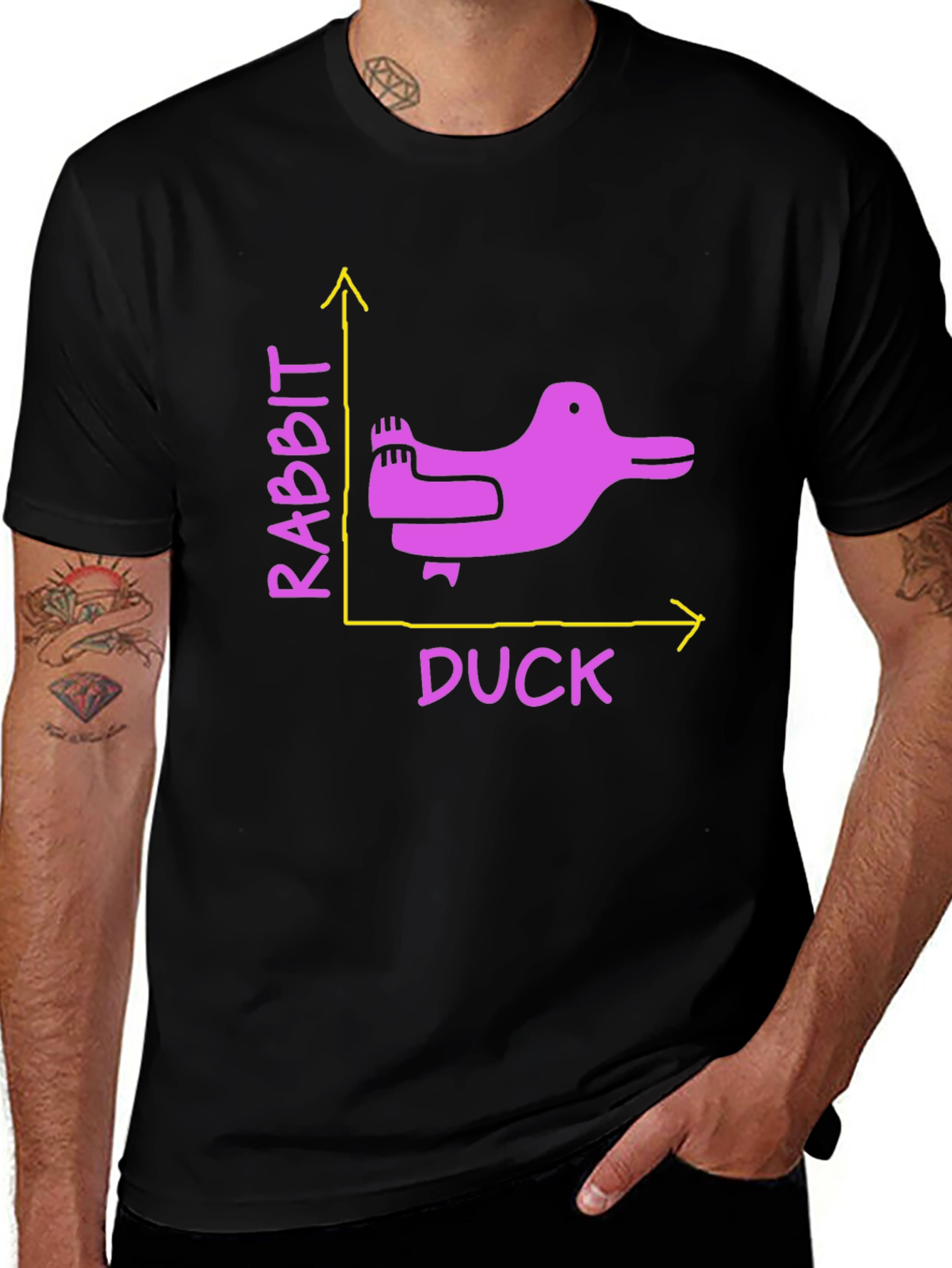 Rabbit Duck Graph T-Shirt