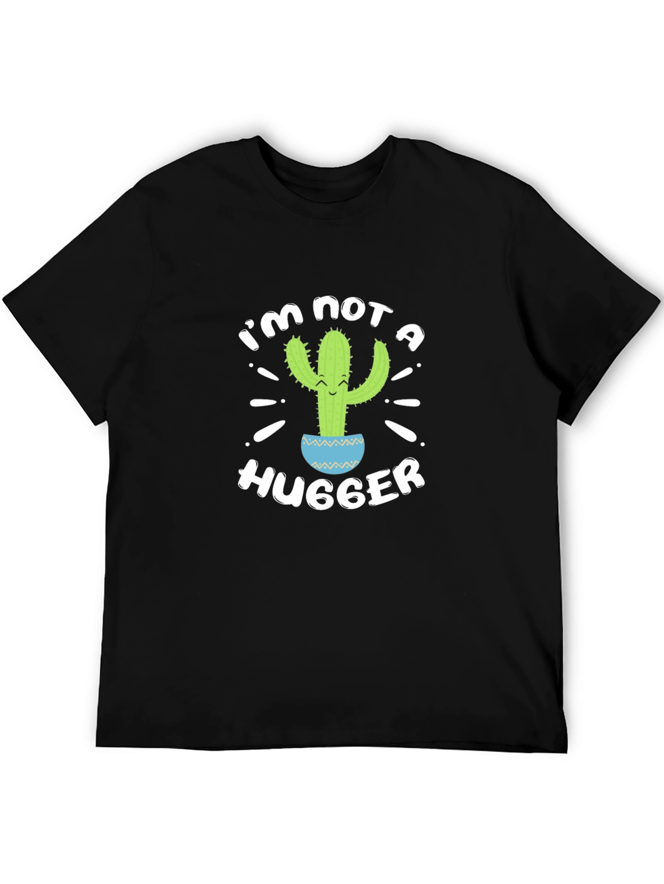 Im Not A Hugger Cactus Graphic T-Shirt