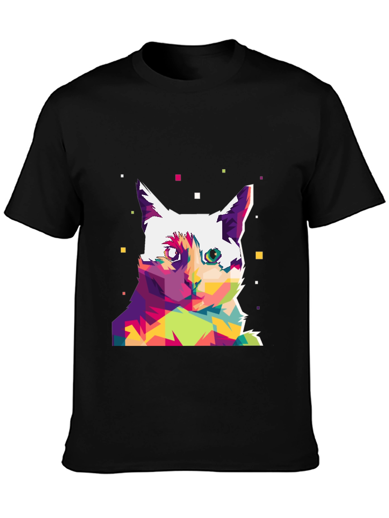 Abstract Cat Art Graphic Tee