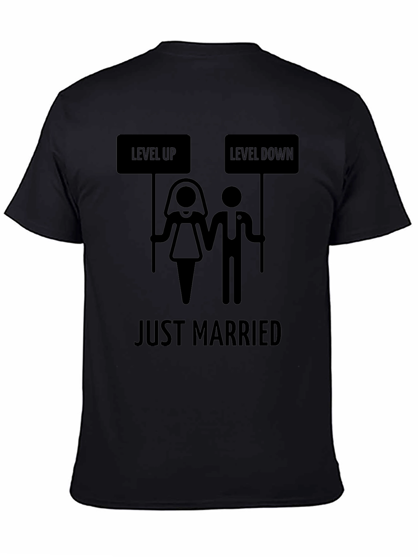 Just Married Level Up T-Shirt - Gamer Wedding Tee