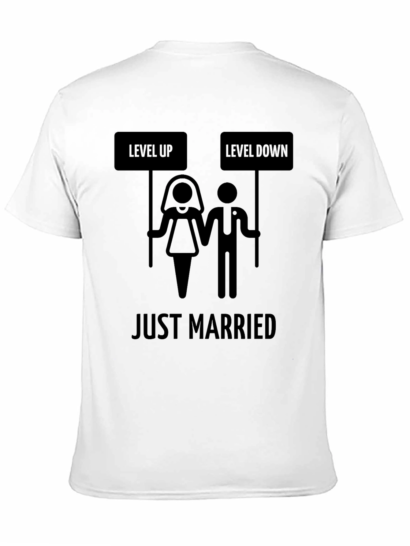 Just Married Level Up T-Shirt - Gamer Wedding Tee