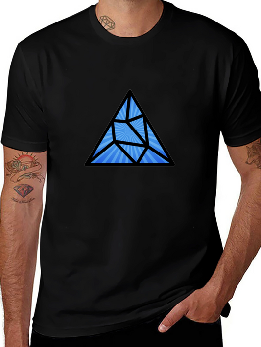 Geometric Prism Black T-Shirt