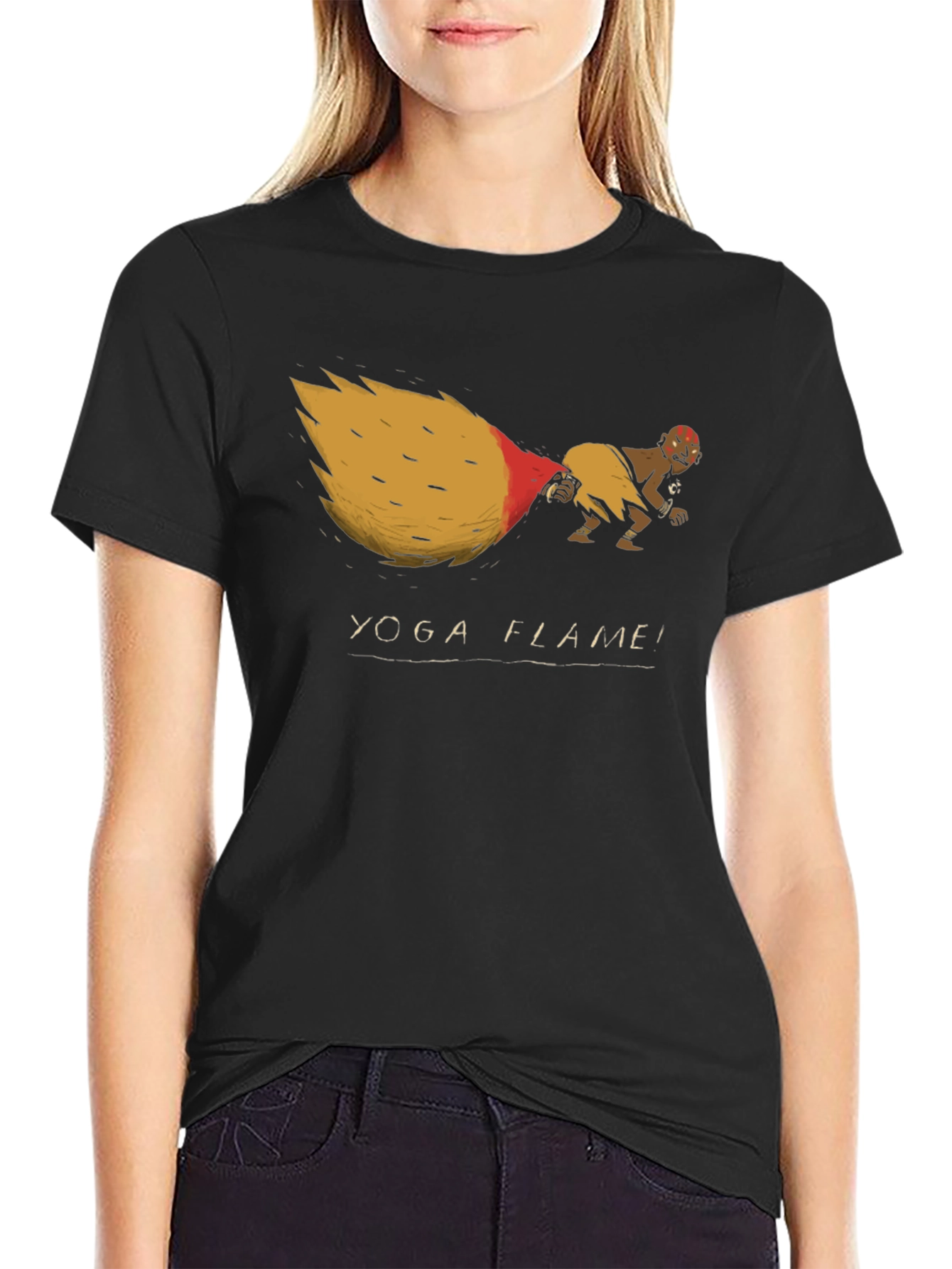 Yoga Flame Graphic Tee - Street Fighter Inspired