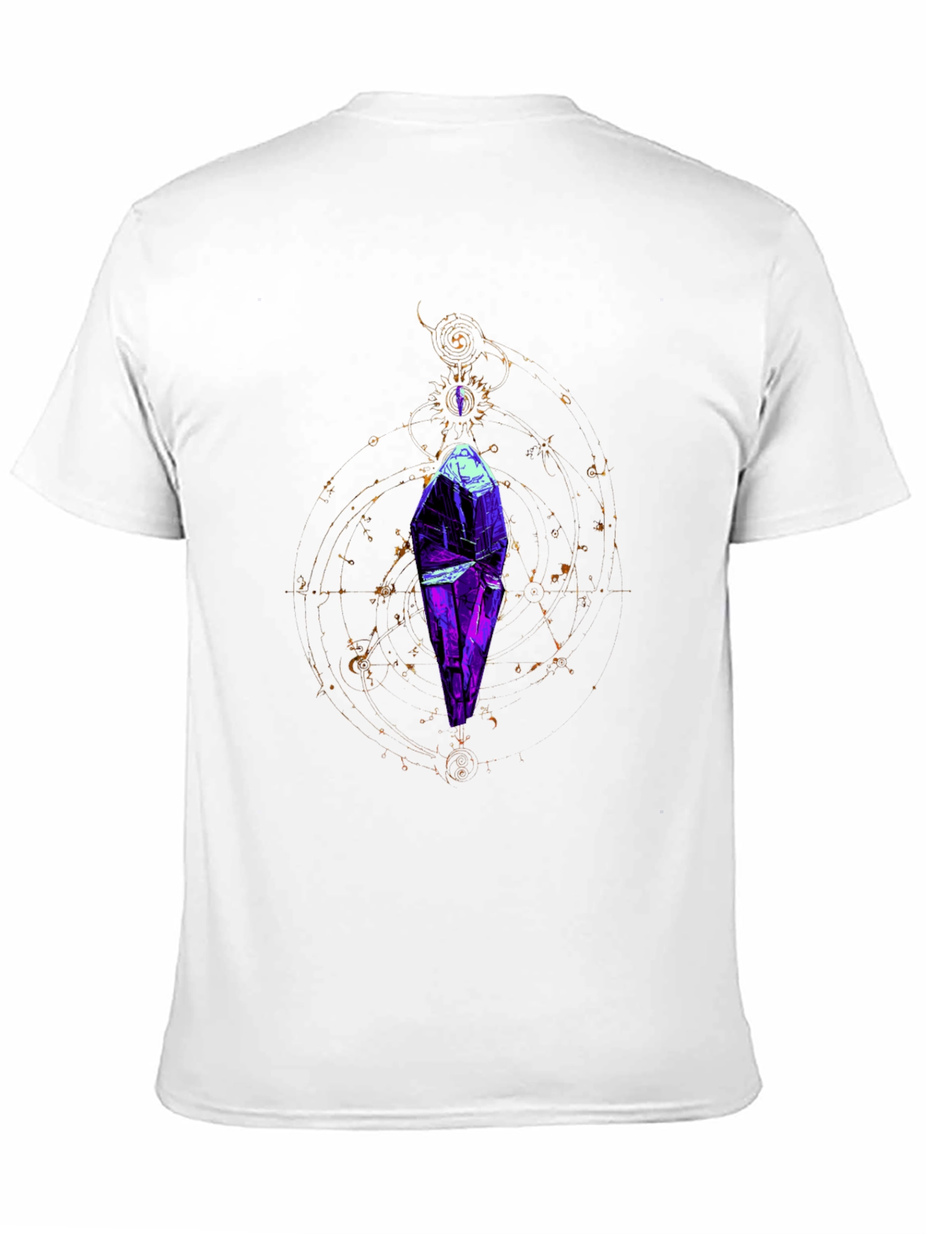 Mystic Crystal Graphic Tee - Black Cotton Comfort