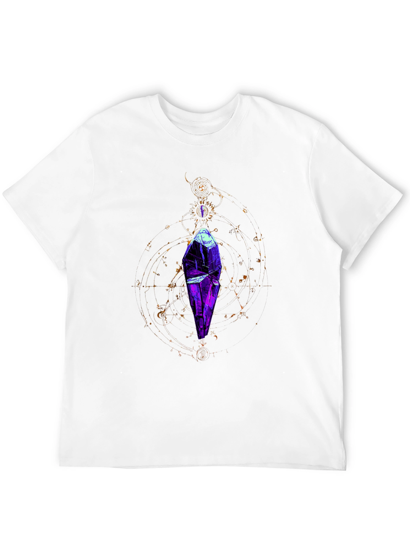 Mystic Crystal Graphic Tee - Black Cotton Comfort