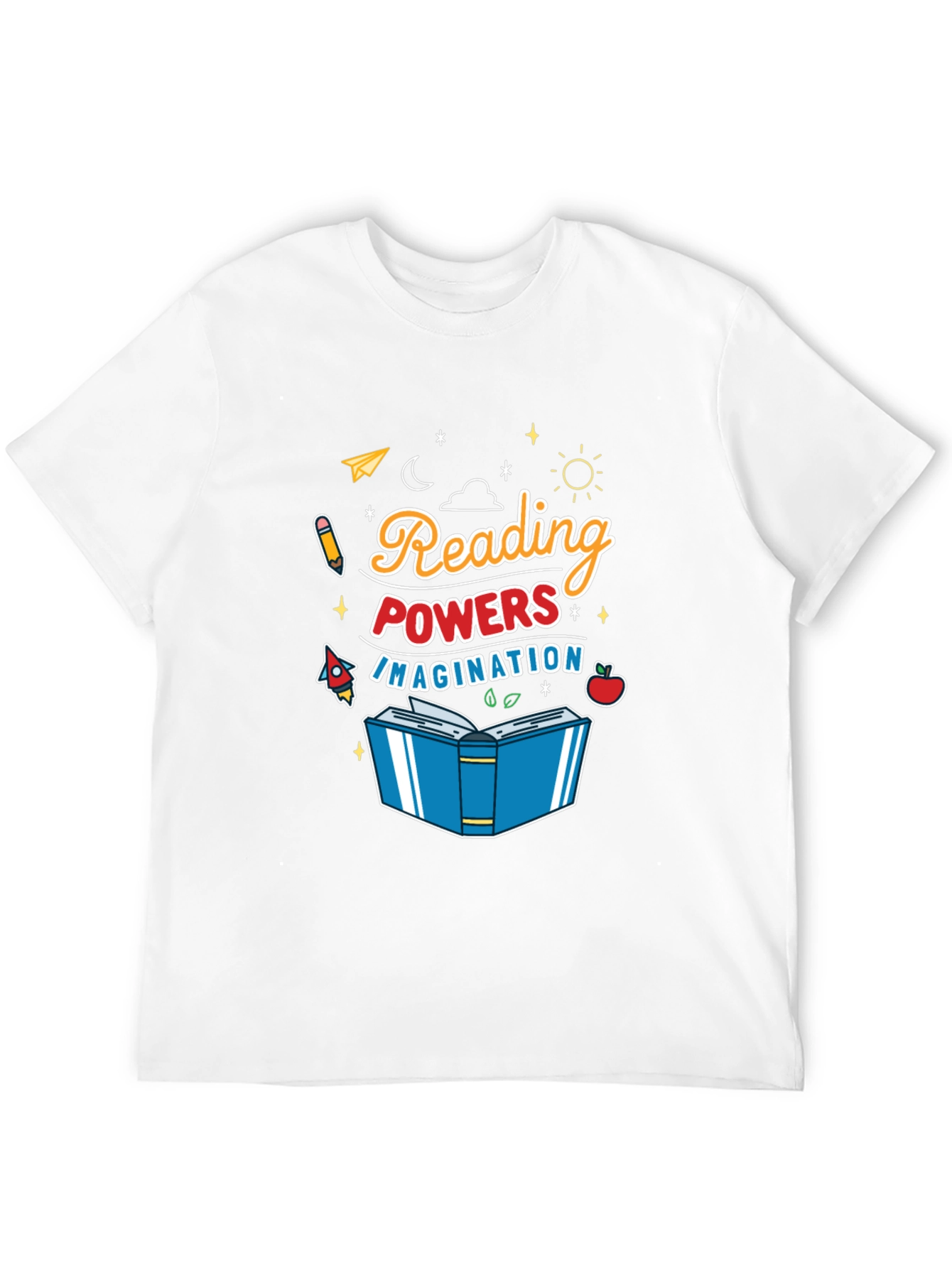 Reading Powers Imagination Black T-Shirt