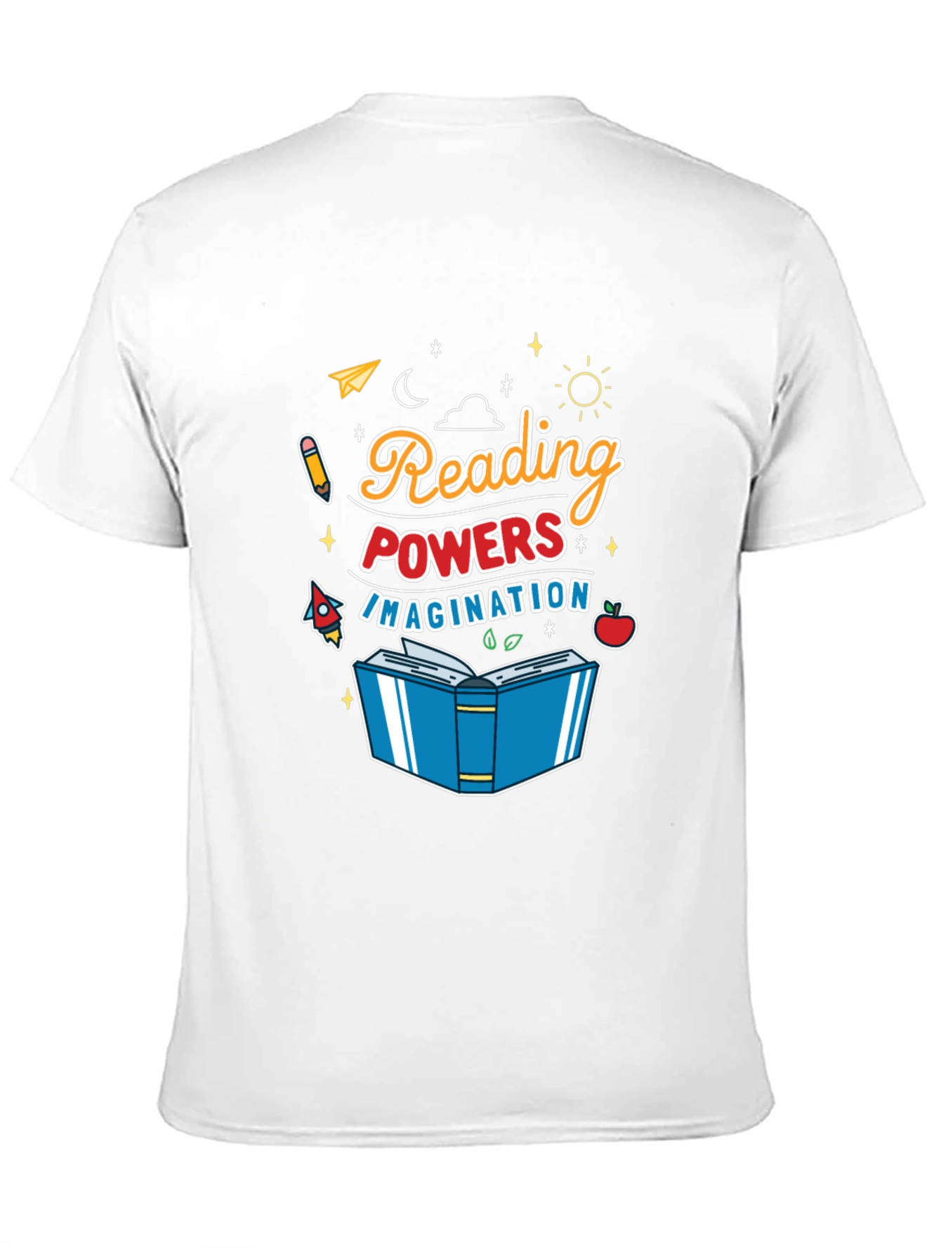 Reading Powers Imagination Black T-Shirt