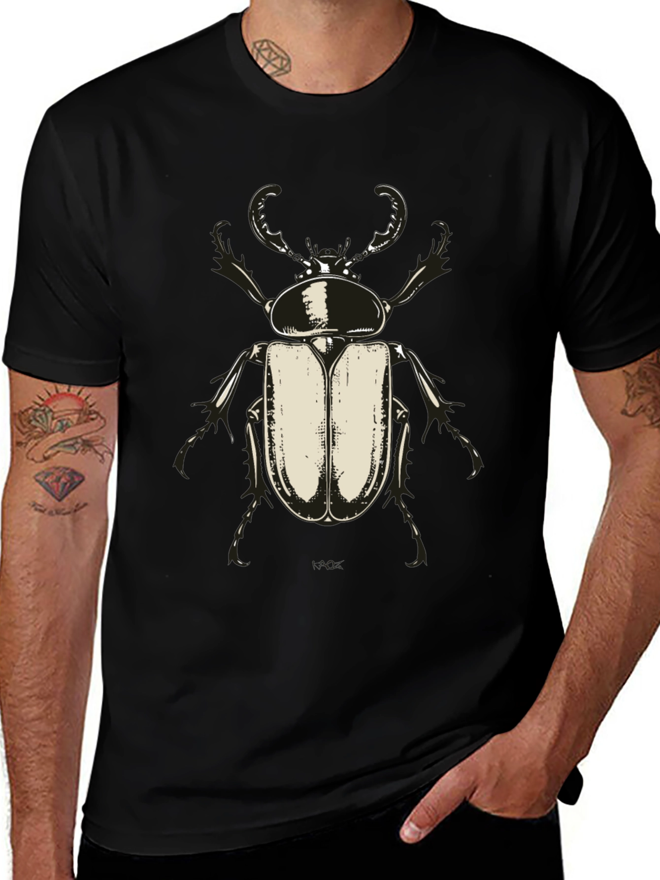 Beetle Graphic Tee - Bold Insect Design