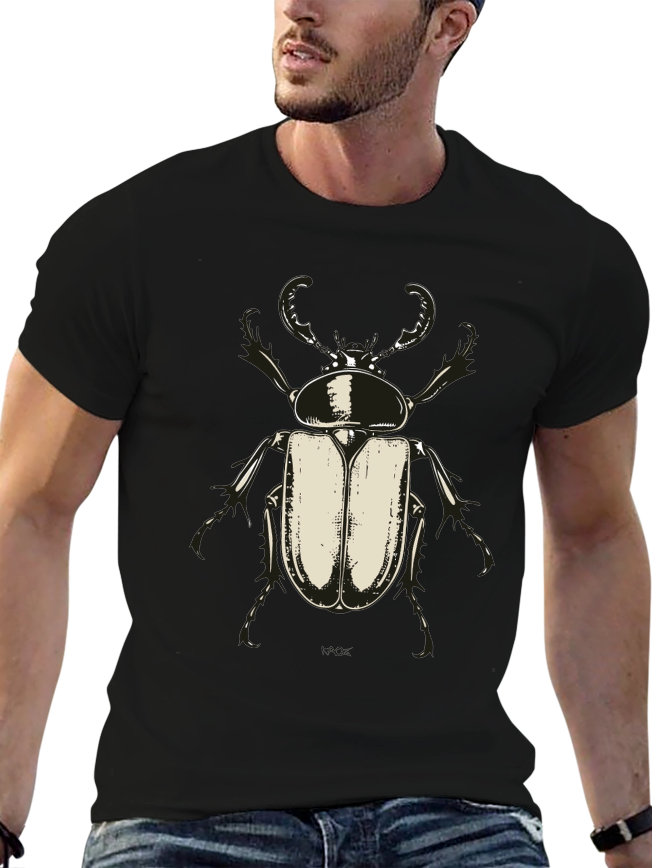 Beetle Graphic Tee - Bold Insect Design