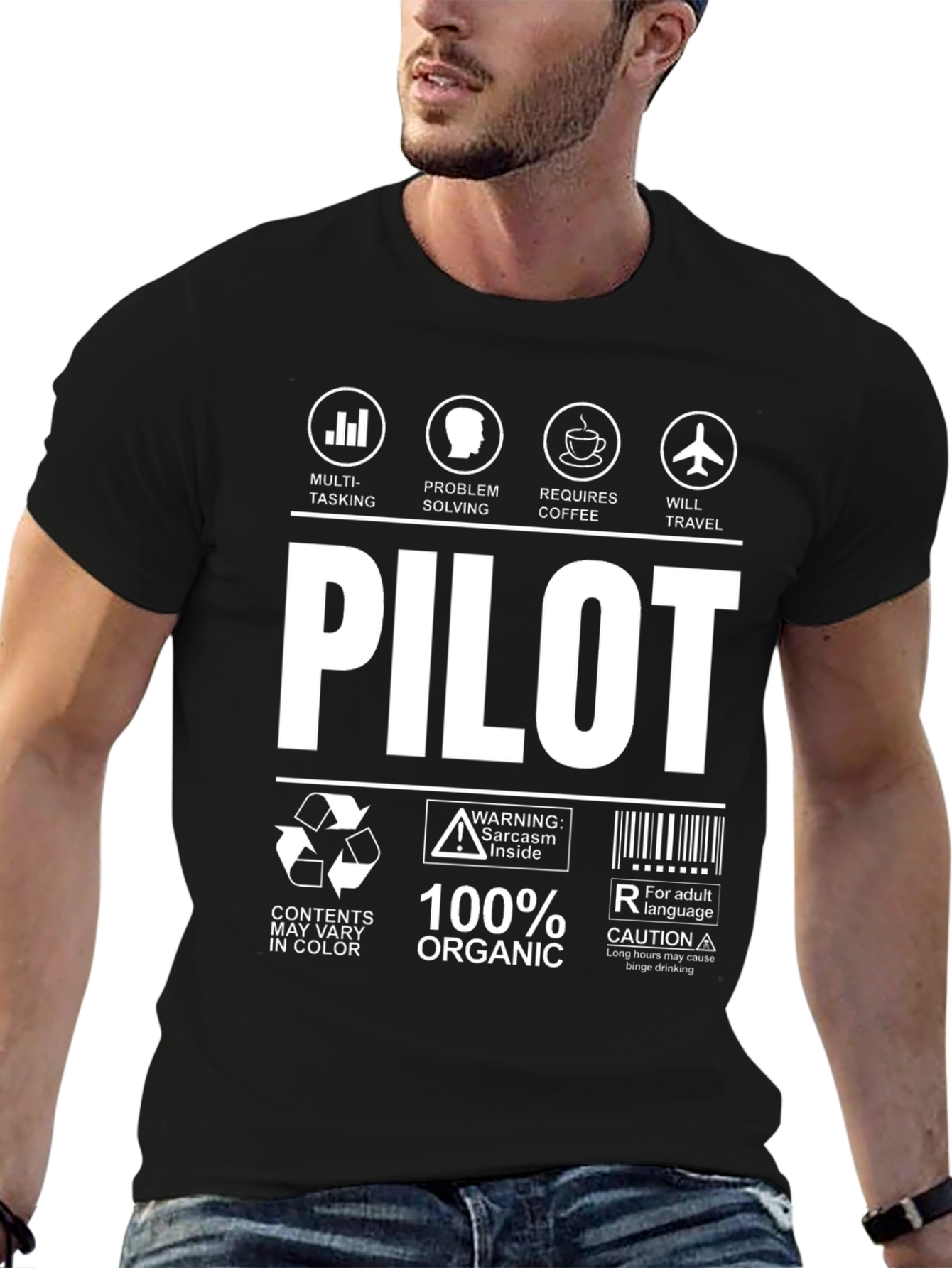 Pilot T-Shirt: Multi-Tasking Problem Solving Requires Coffee