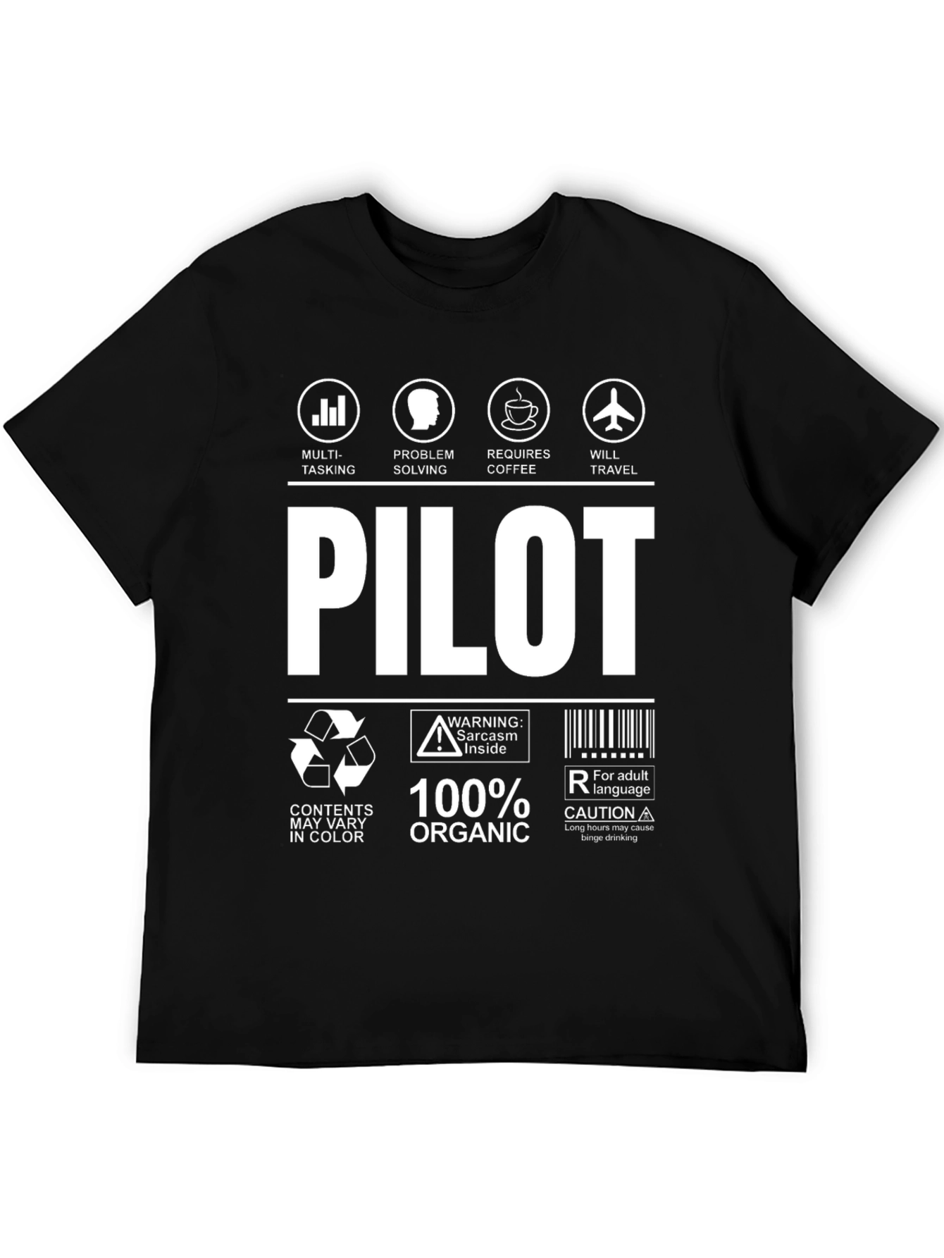 Pilot T-Shirt: Multi-Tasking Problem Solving Requires Coffee