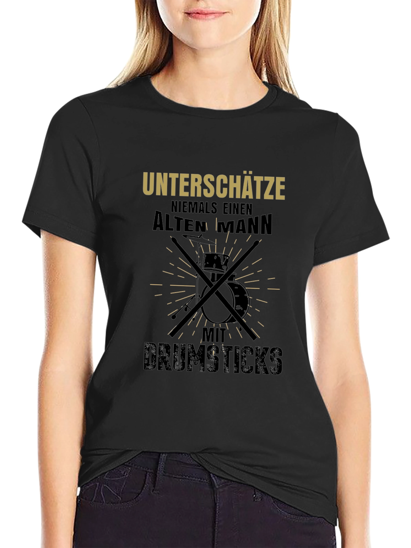 Drummer Old Man T-Shirt: Never Underestimate!