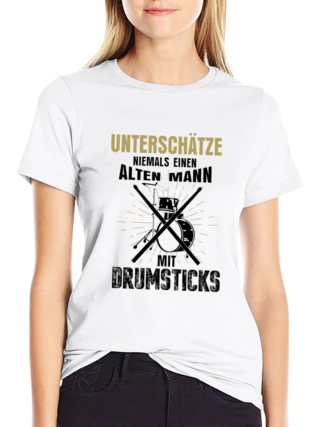 Drummer Old Man T-Shirt: Never Underestimate!