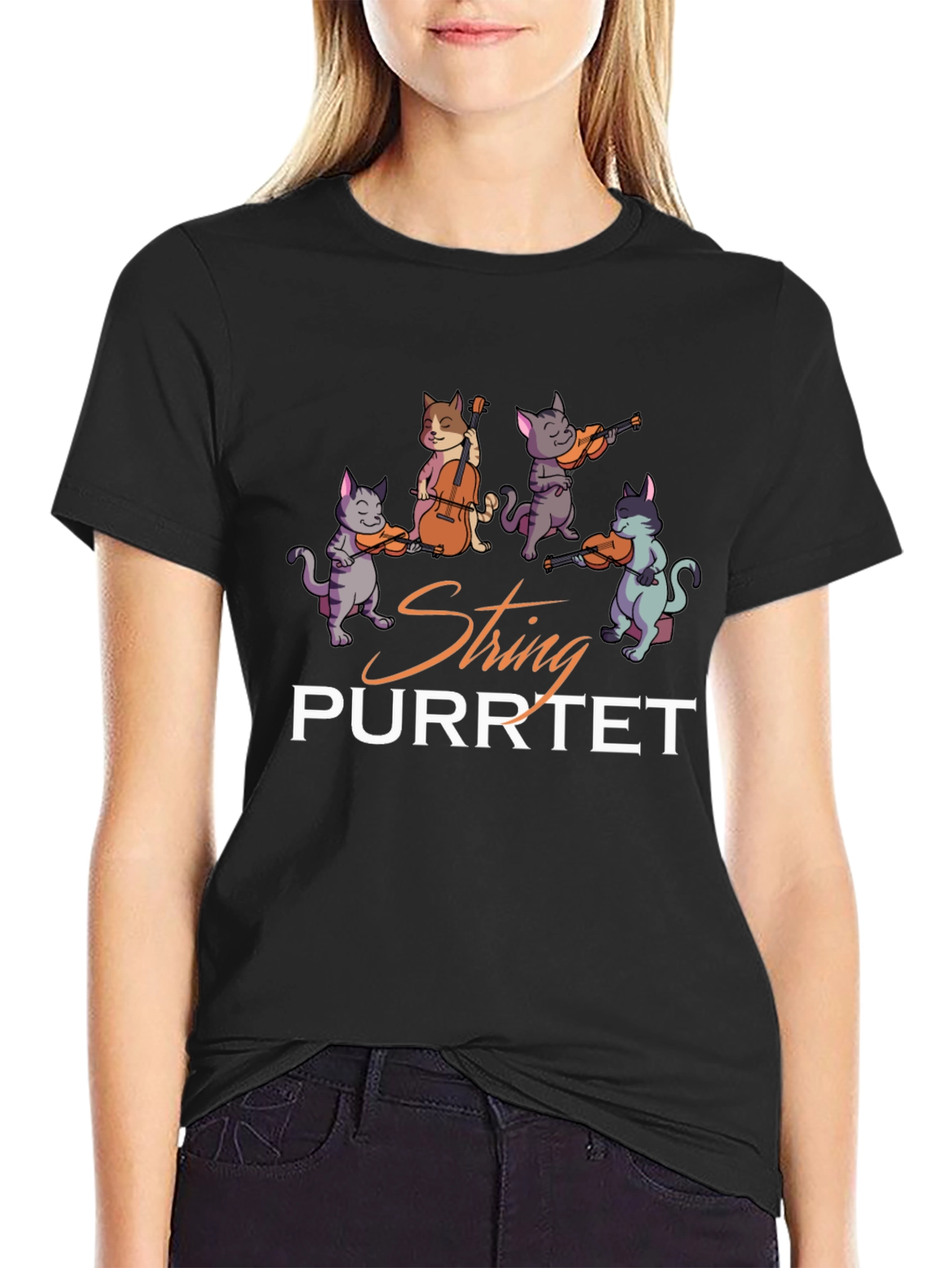 String Purrtet Cats Music T-Shirt