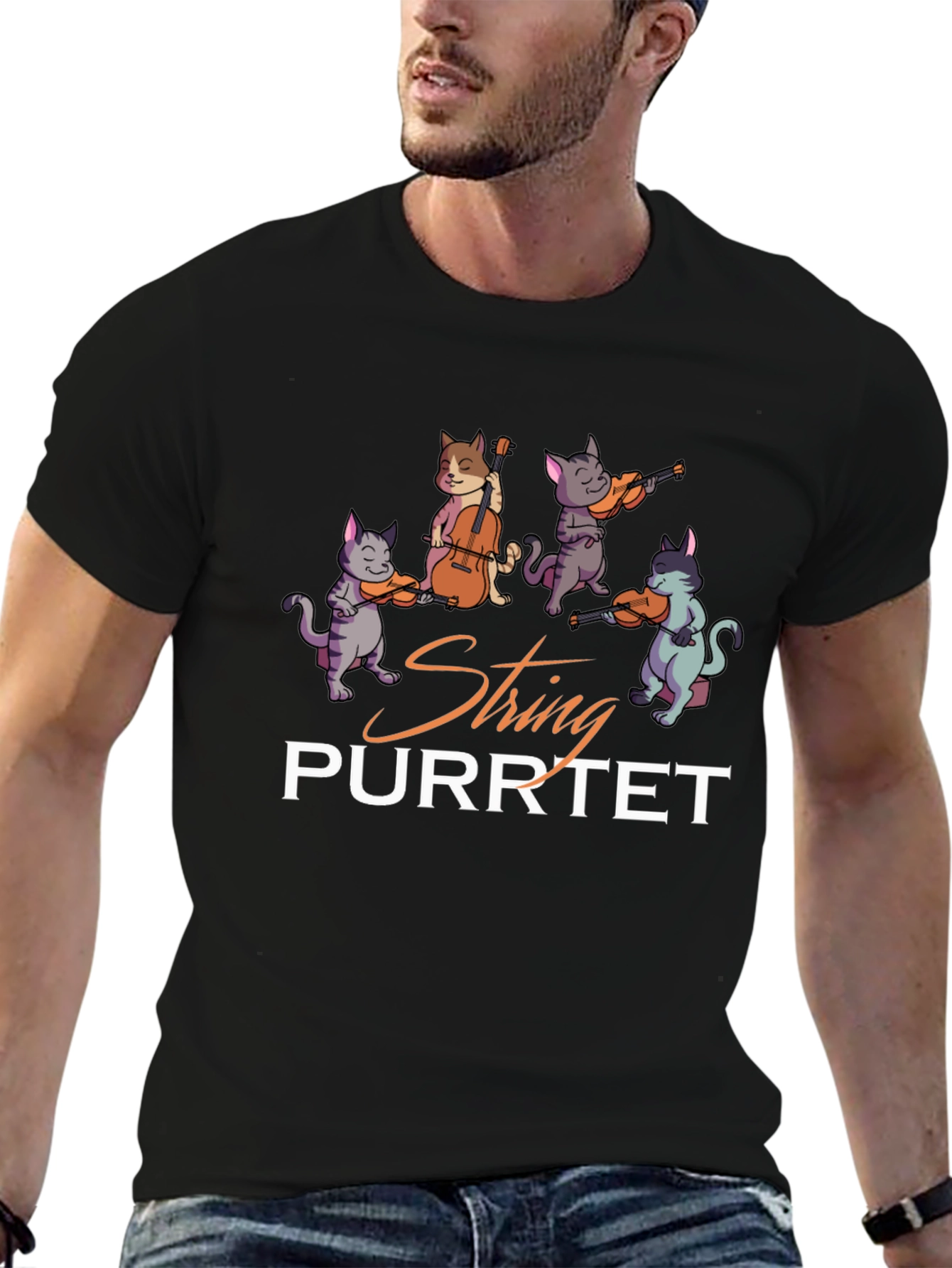 String Purrtet Cats Music T-Shirt