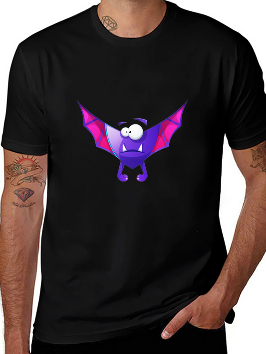 Funny Purple Bat Graphic T-Shirt