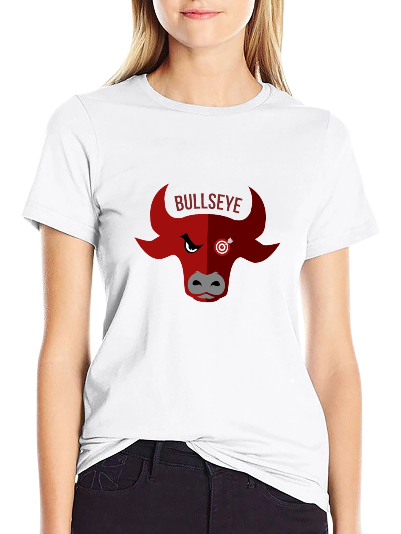 Bullseye Graphic Tee - Unique Bull Design