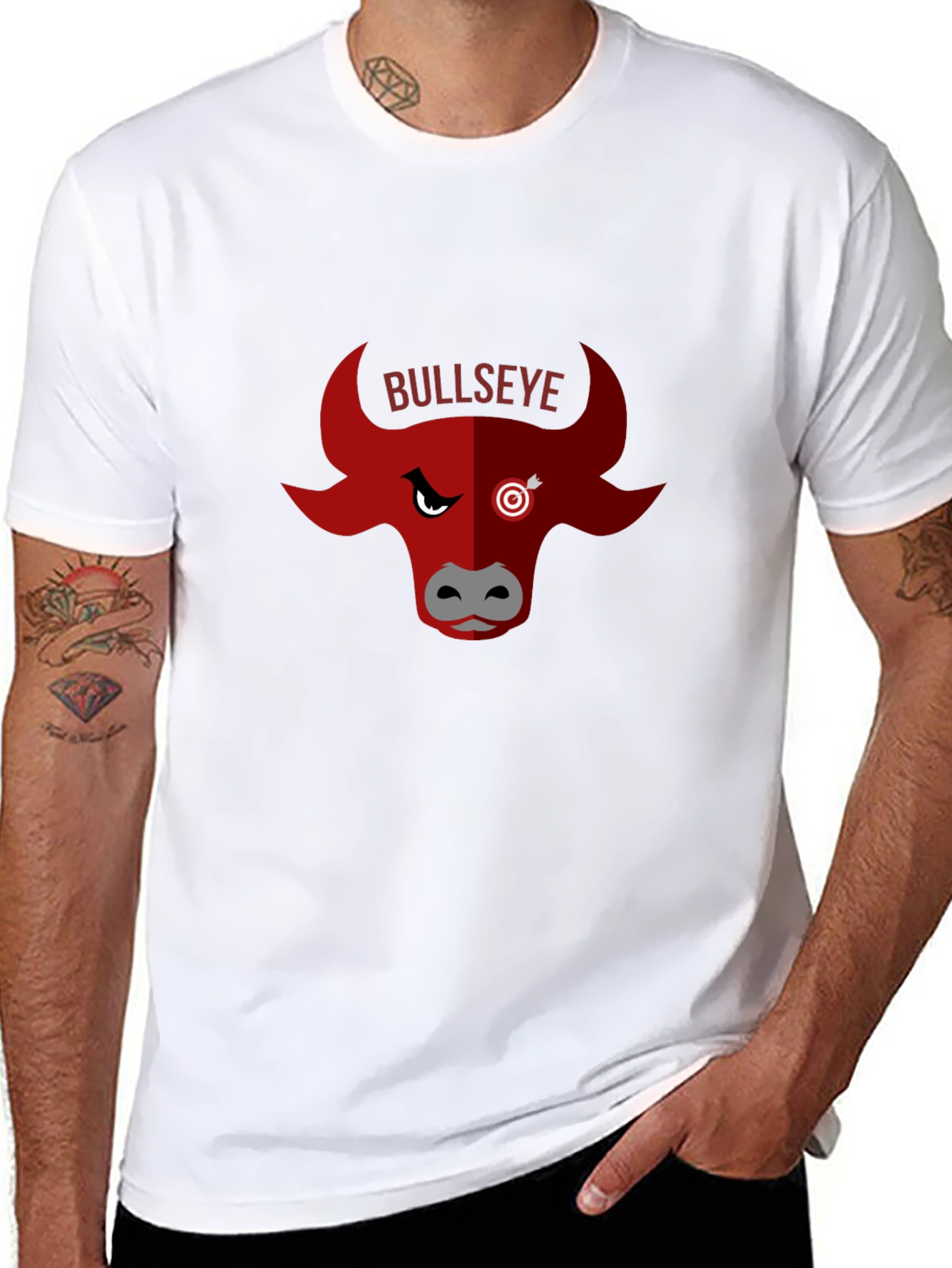 Bullseye Graphic Tee - Unique Bull Design