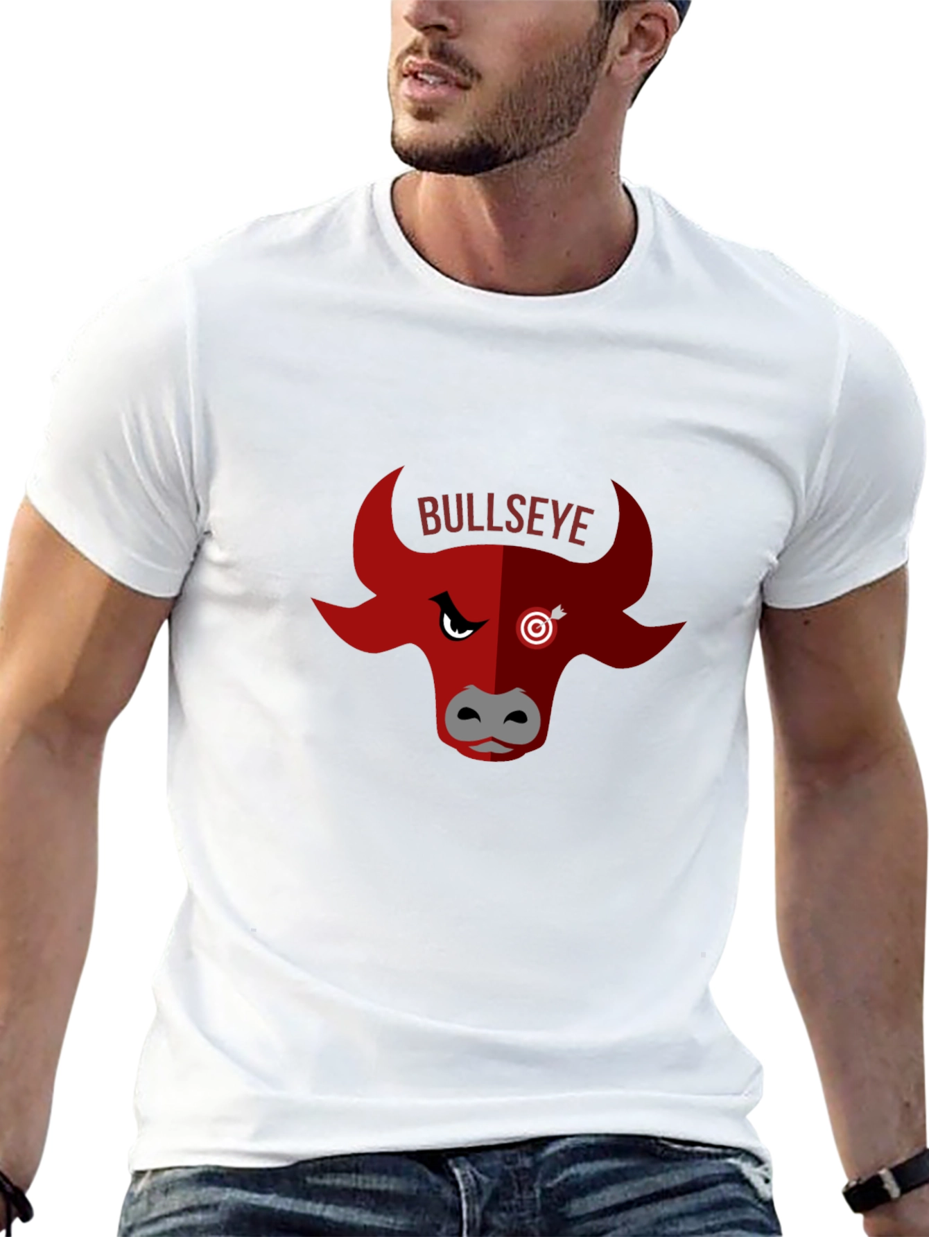 Bullseye Graphic Tee - Unique Bull Design