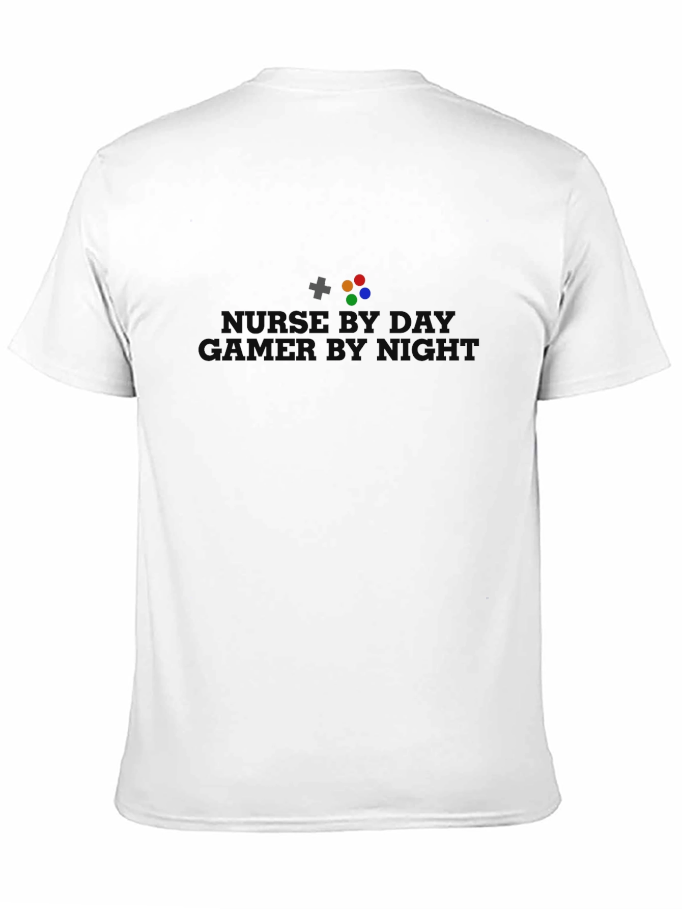 Nurse By Day Gamer By Night Black T-Shirt