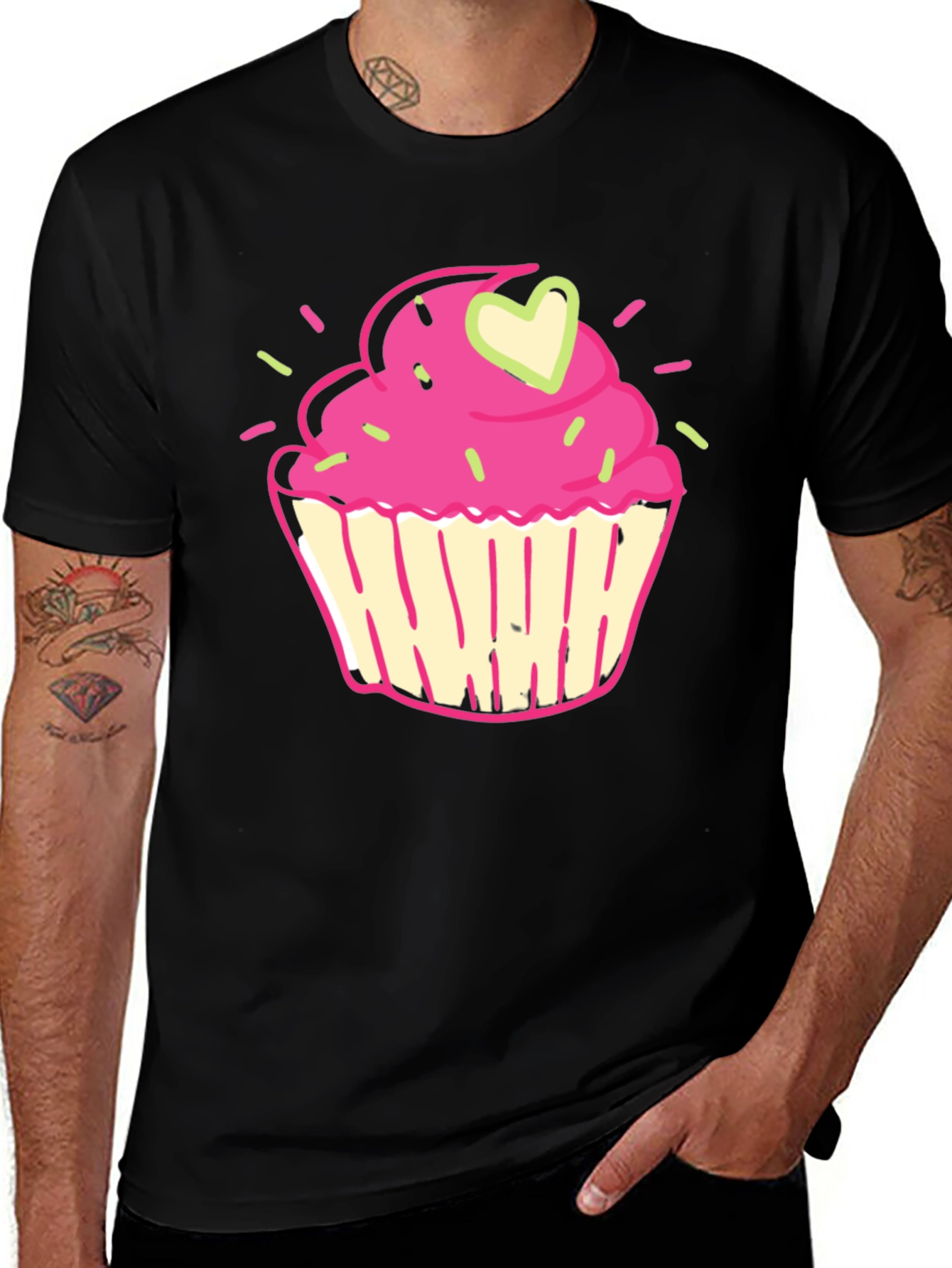 Cupcake Graphic Print T-Shirt