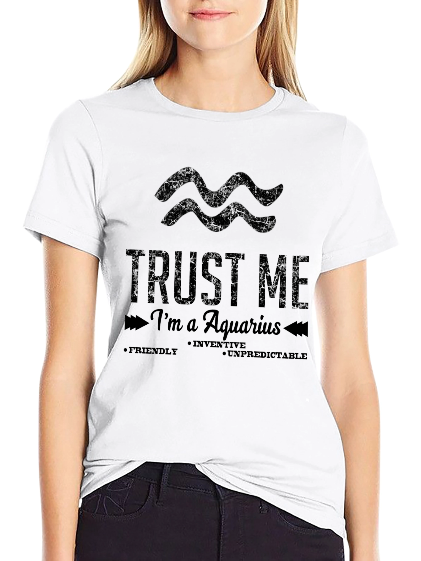 Trust Me Im an Aquarius Graphic Tee - Black