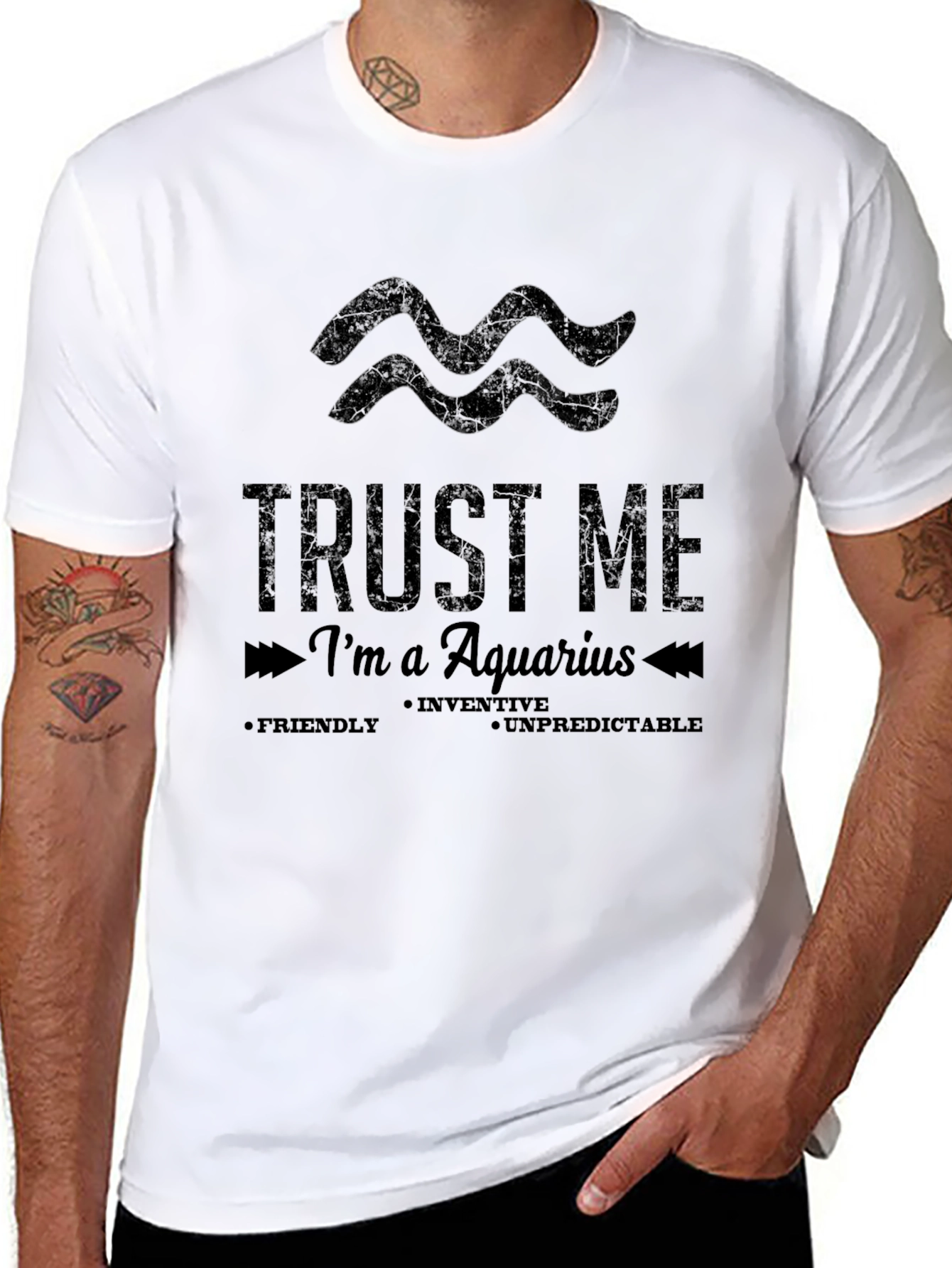Trust Me Im an Aquarius Graphic Tee - Black