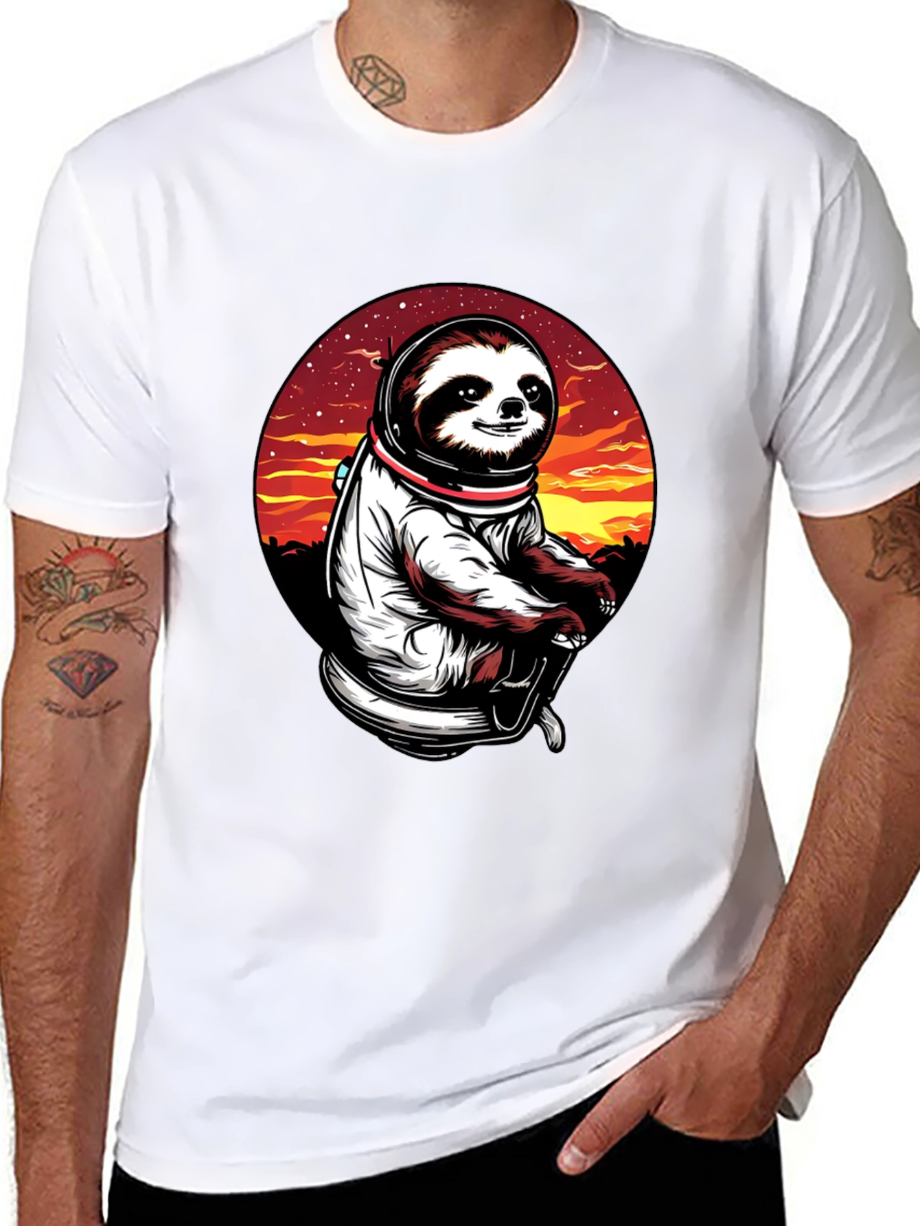 Sloth Astronaut T-Shirt - Space Explorer Tee