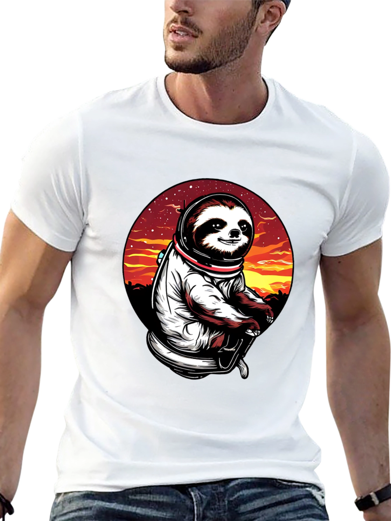 Sloth Astronaut T-Shirt - Space Explorer Tee