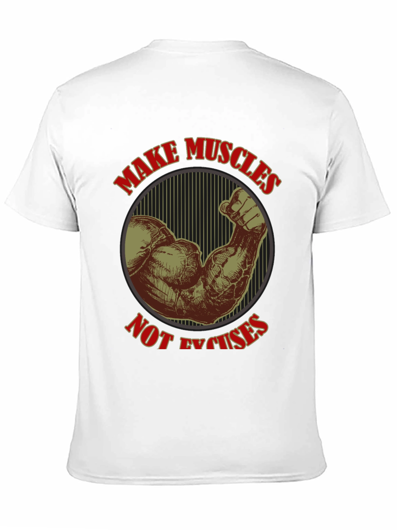 Make Muscles Not Excuses Black T-Shirt