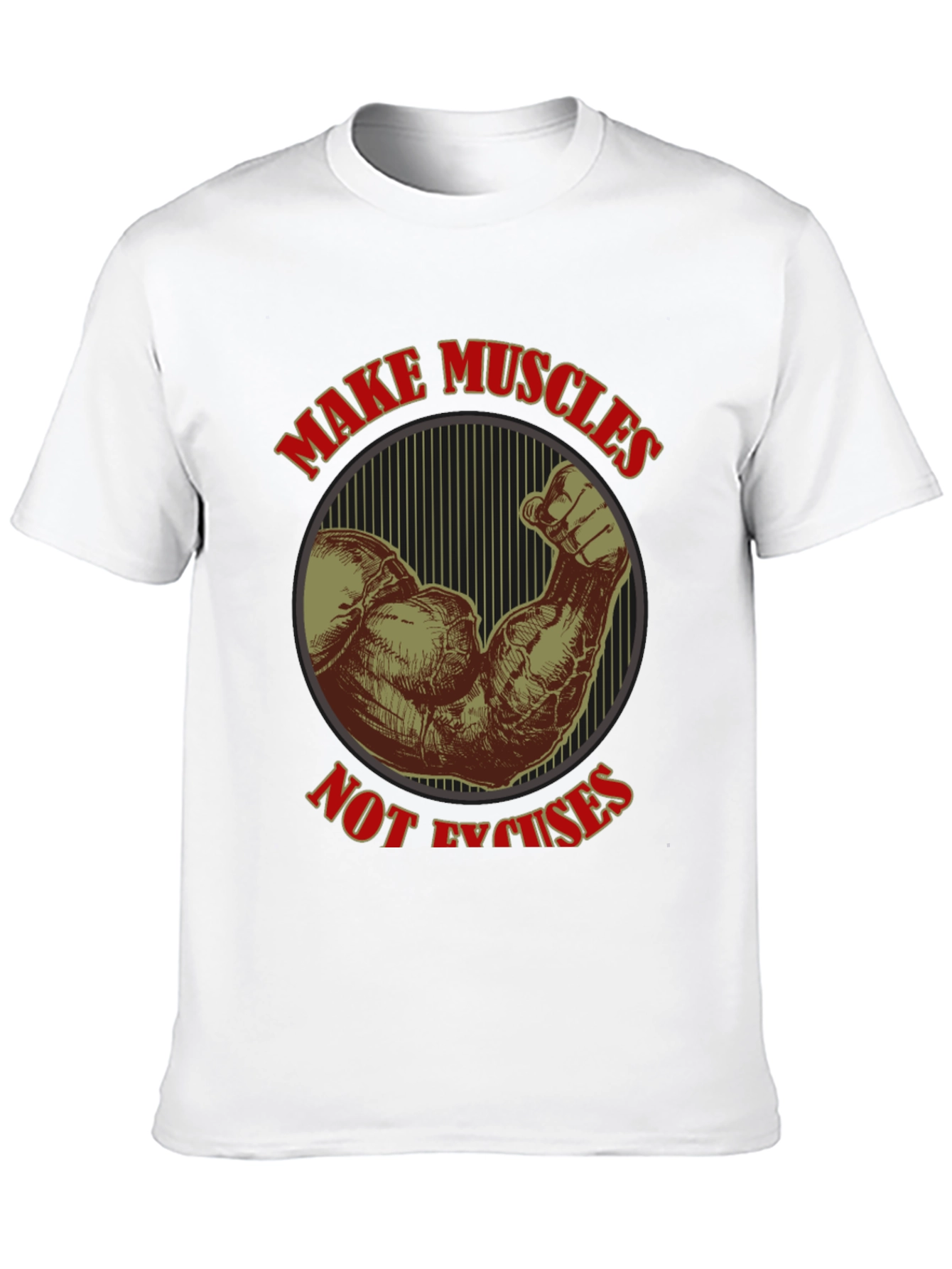 Make Muscles Not Excuses Black T-Shirt