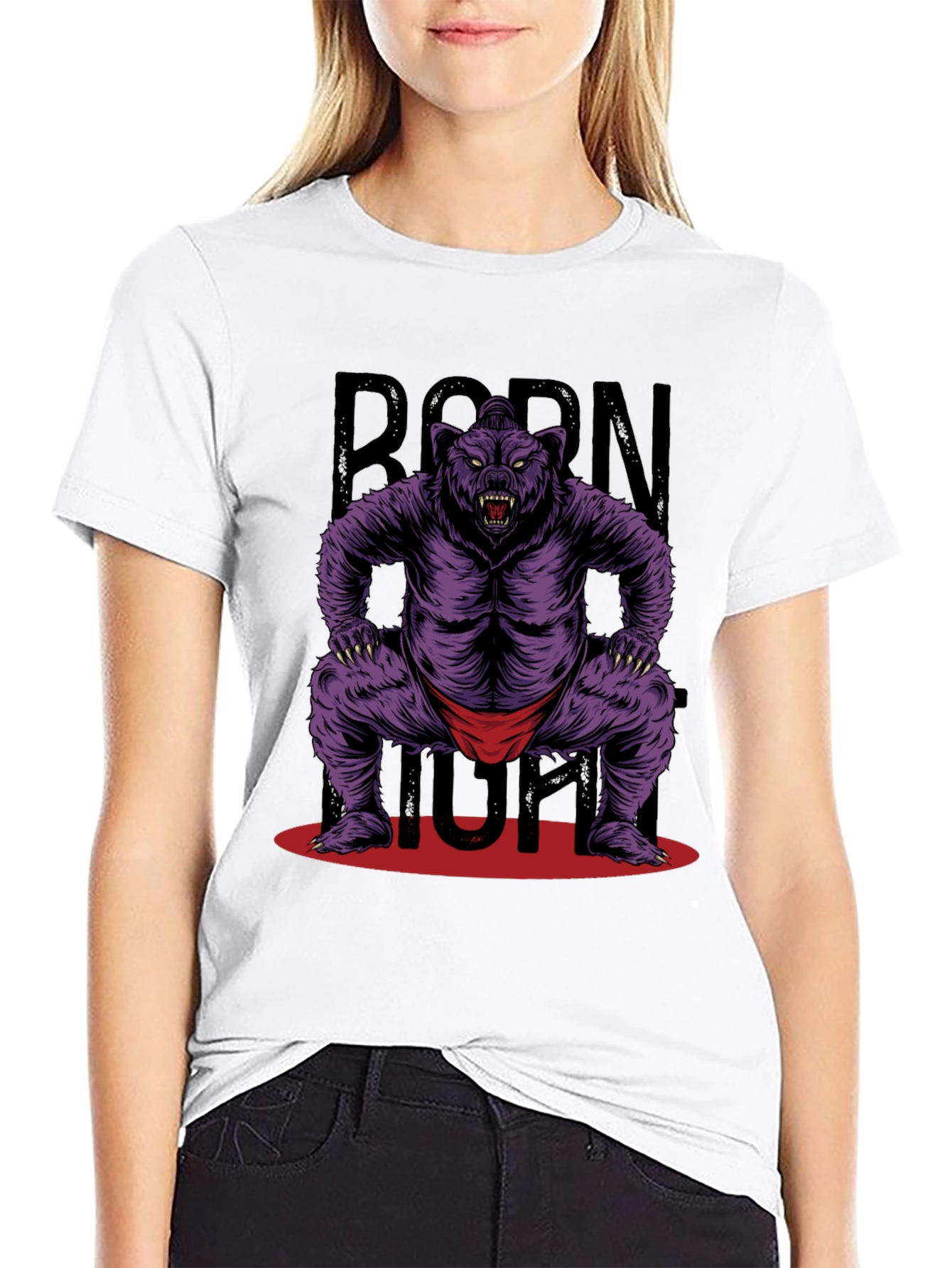 Born Tough Bear Graphic T-Shirt