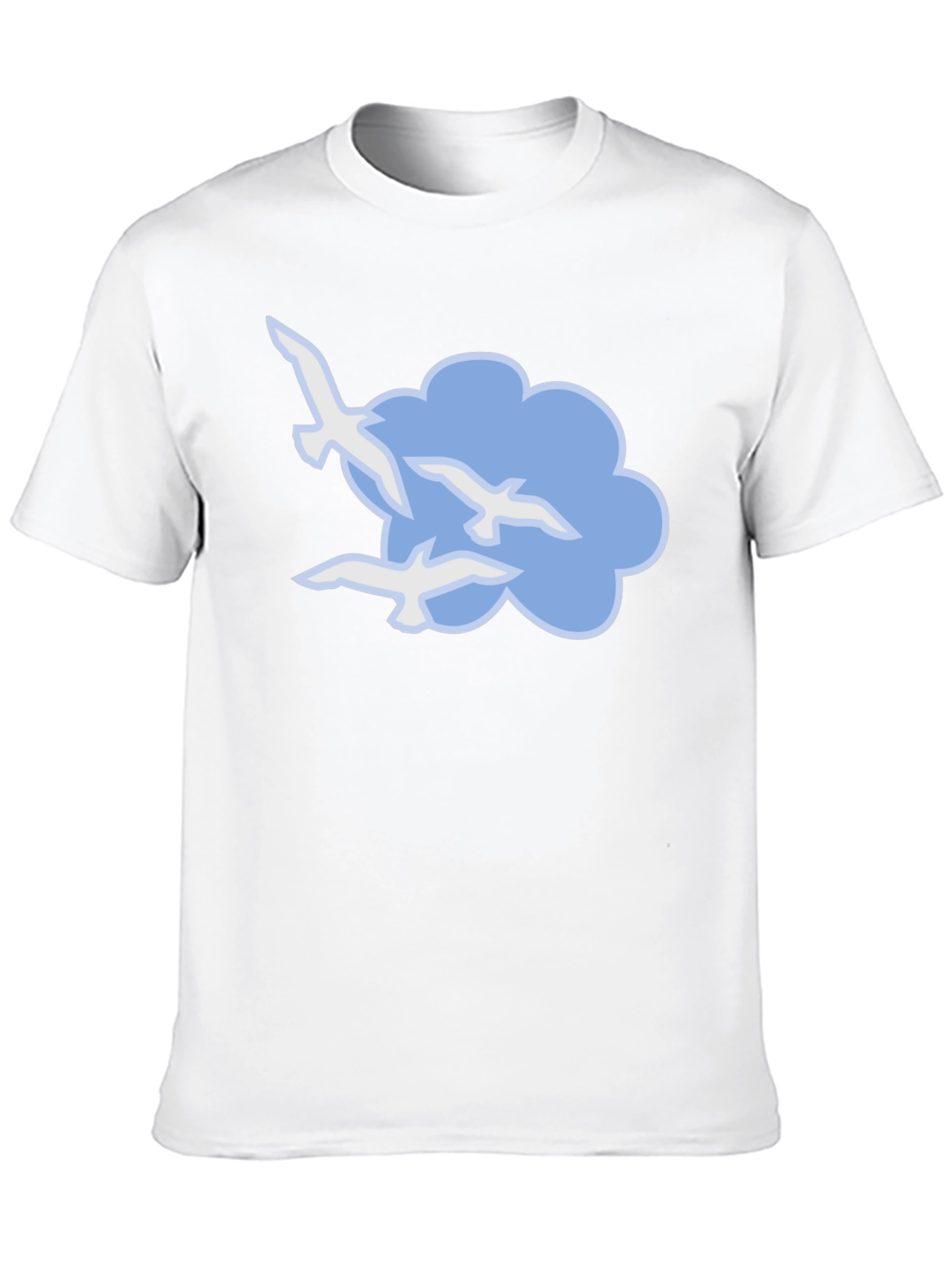 Bird Cloud Graphic Black T-Shirt