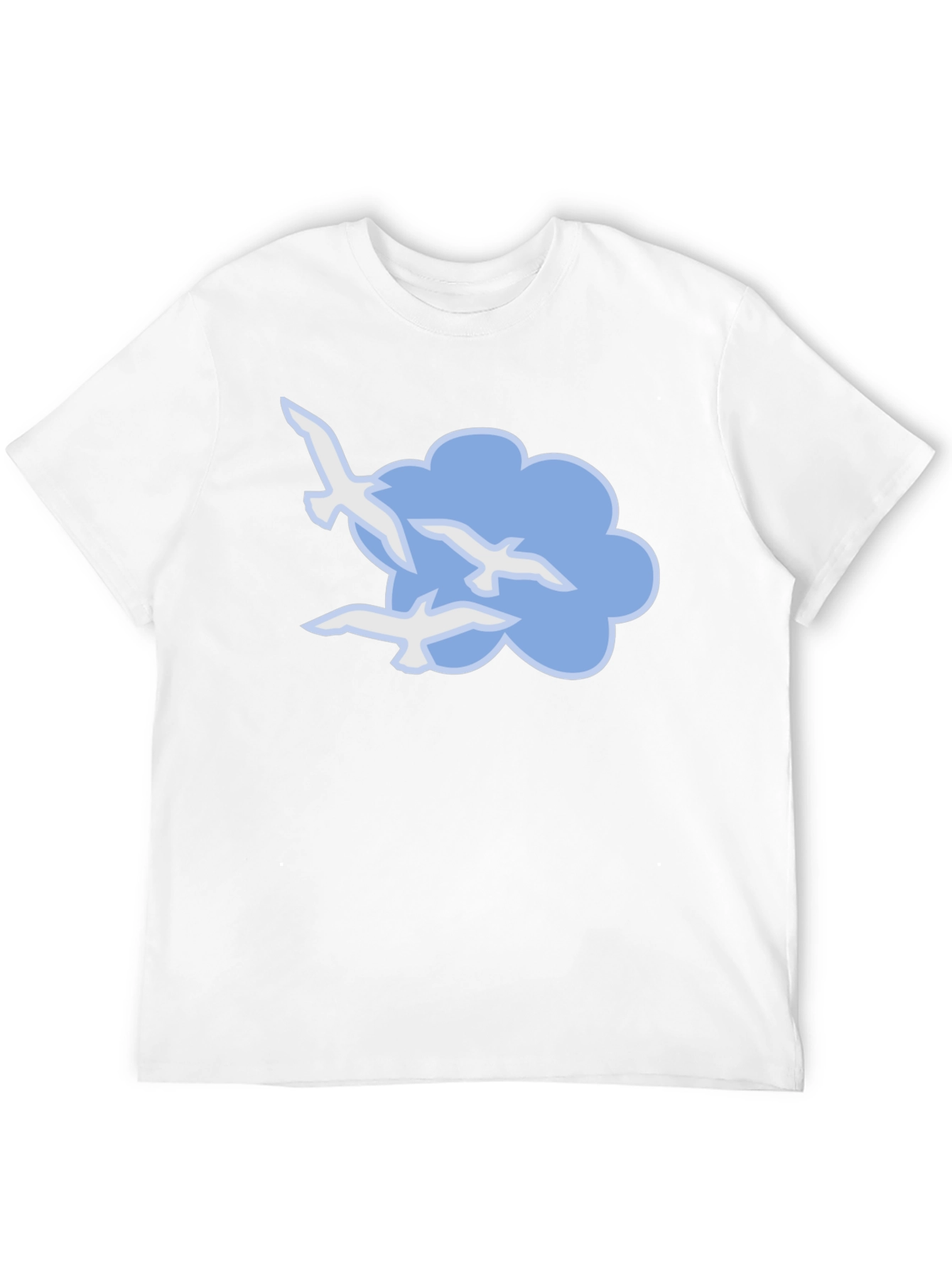 Bird Cloud Graphic Black T-Shirt