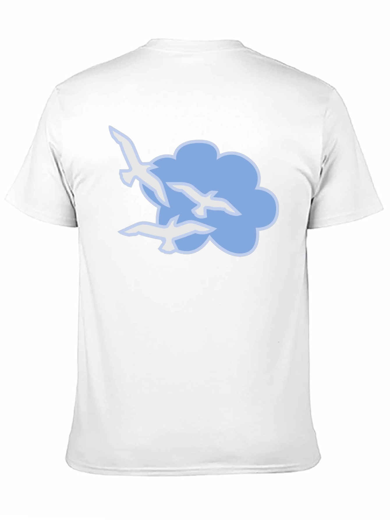 Bird Cloud Graphic Black T-Shirt