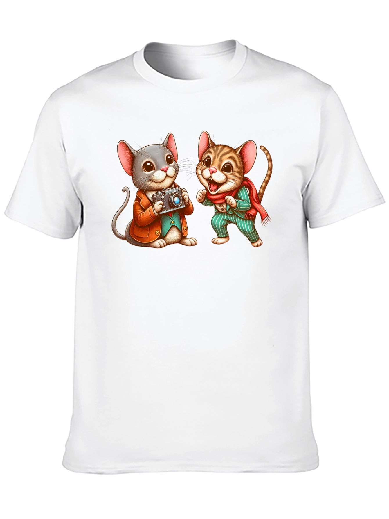 Cute Mouse Photographer Graphic Tee