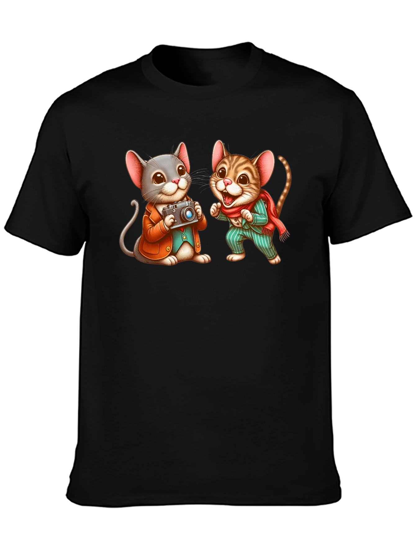 Cute Mouse Photographer Graphic Tee