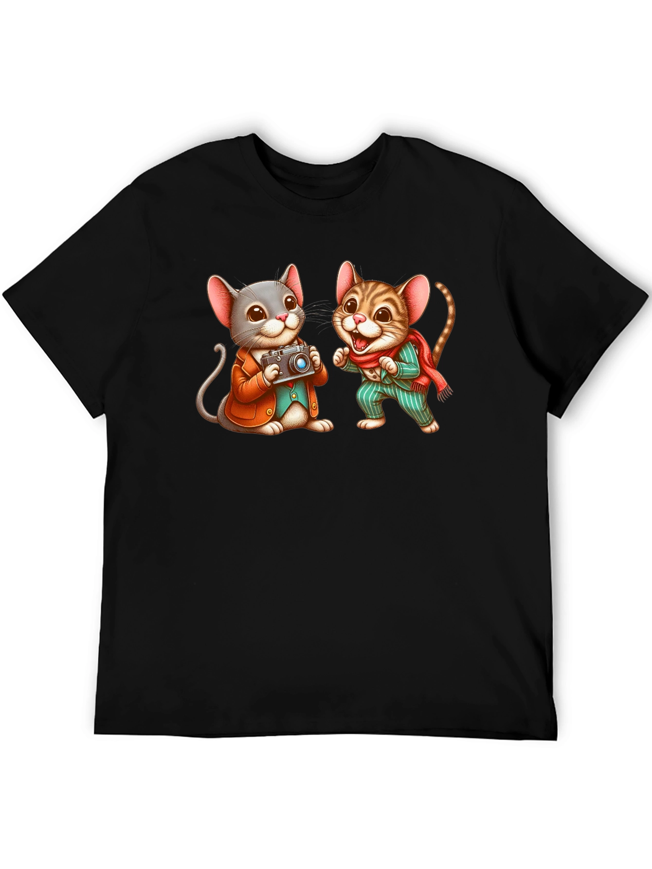 Cute Mouse Photographer Graphic Tee