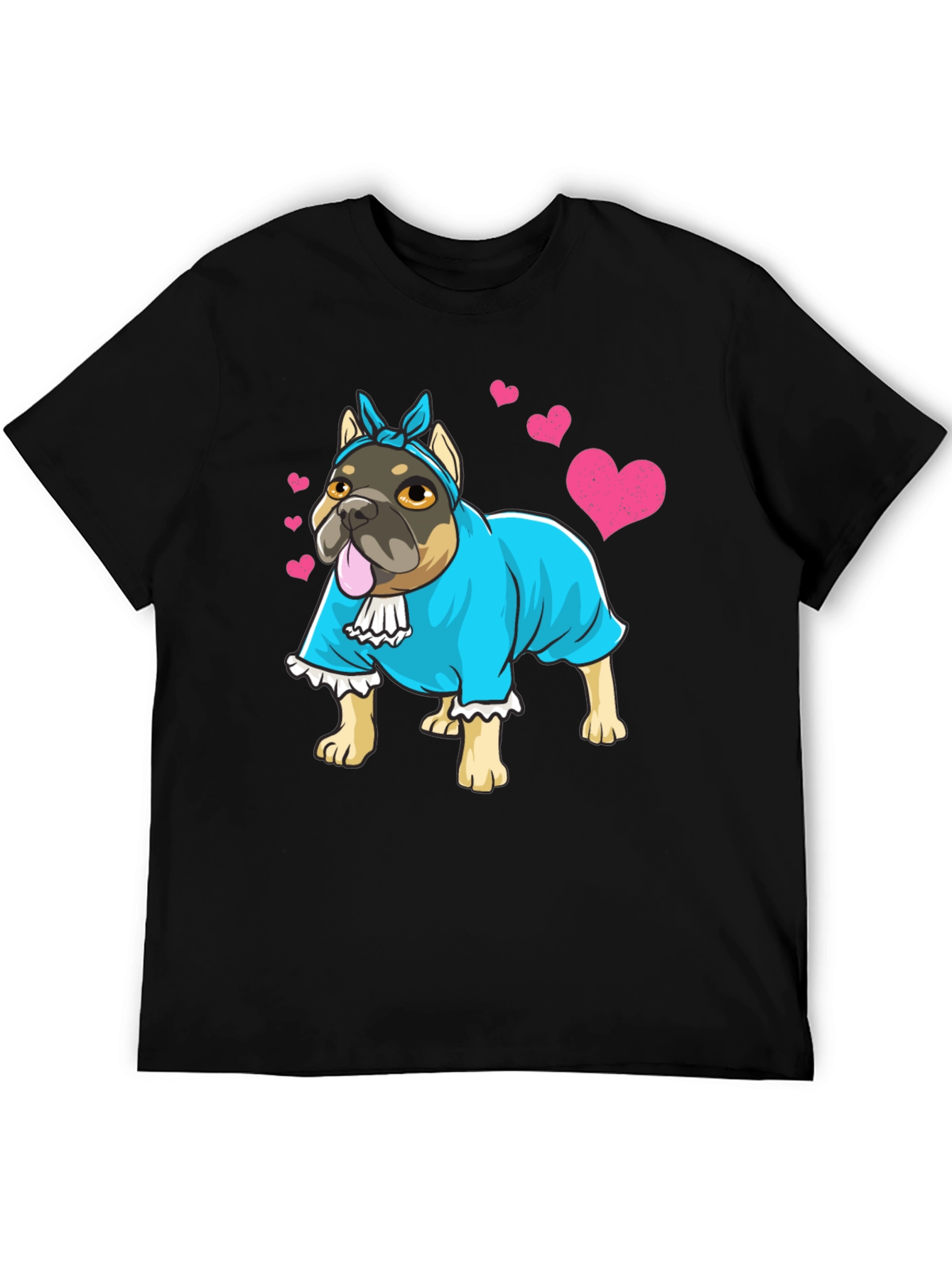 Dog Lover T-Shirt - Bulldog in Dress