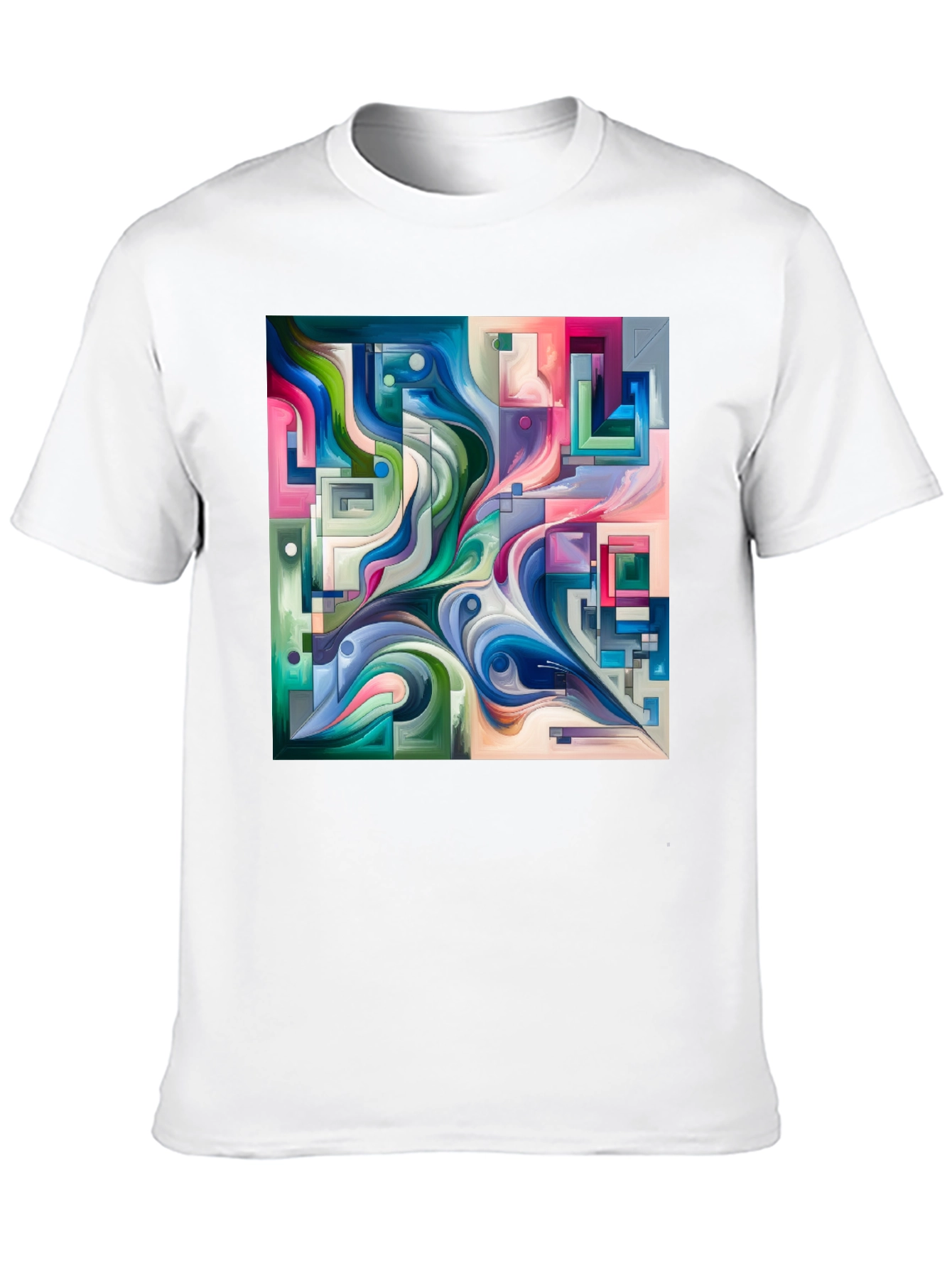 Abstract Art Graphic Print Black T-Shirt